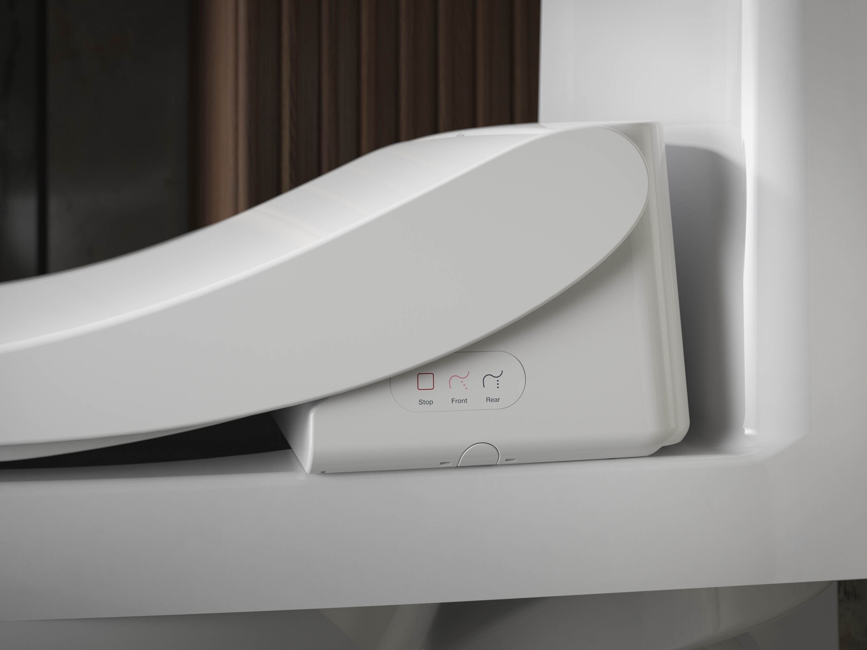 White Round Heated Bidet Toilet Seat with Remote Control
