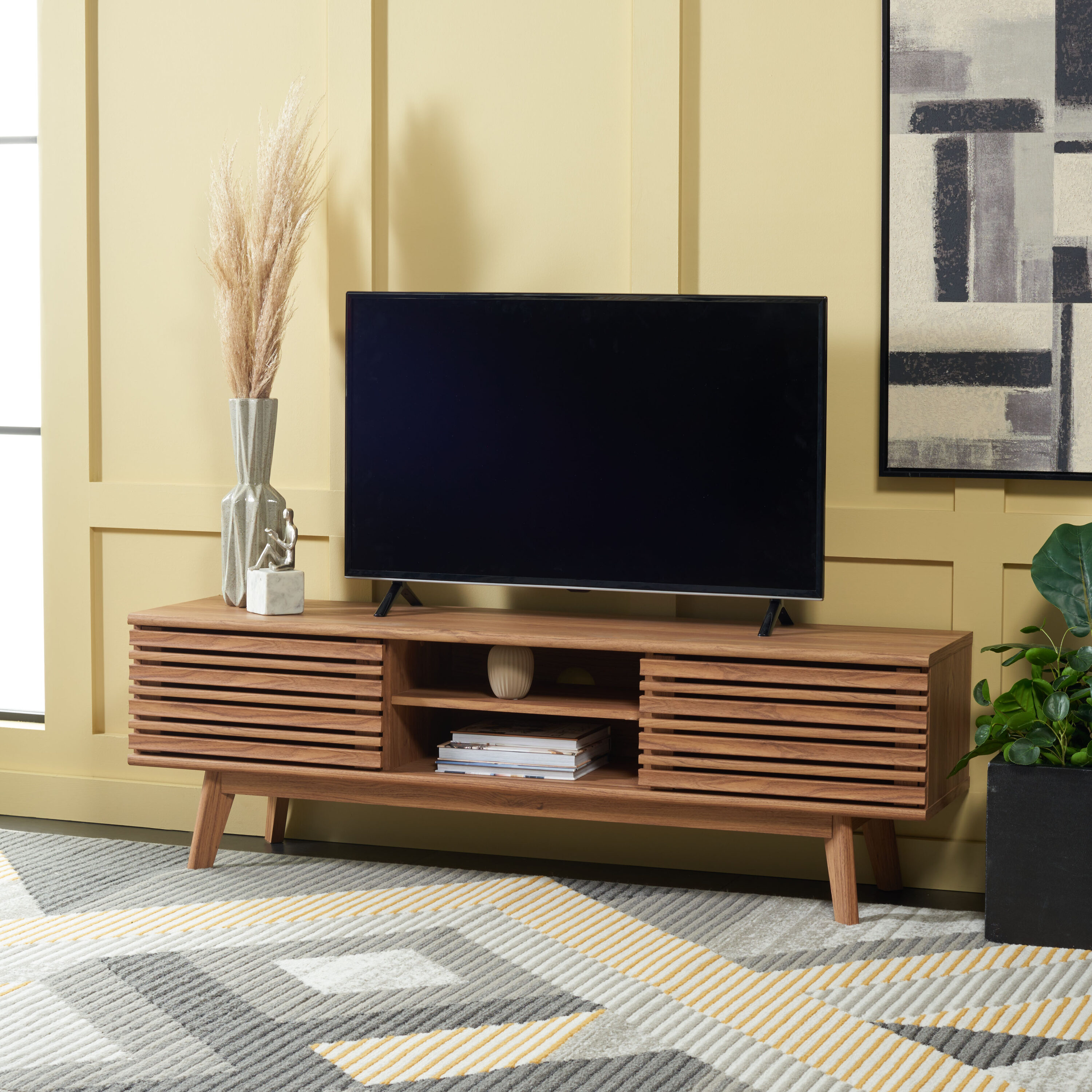 Safavieh MED9601D Esma Oak Casual MDF Media Cabinet