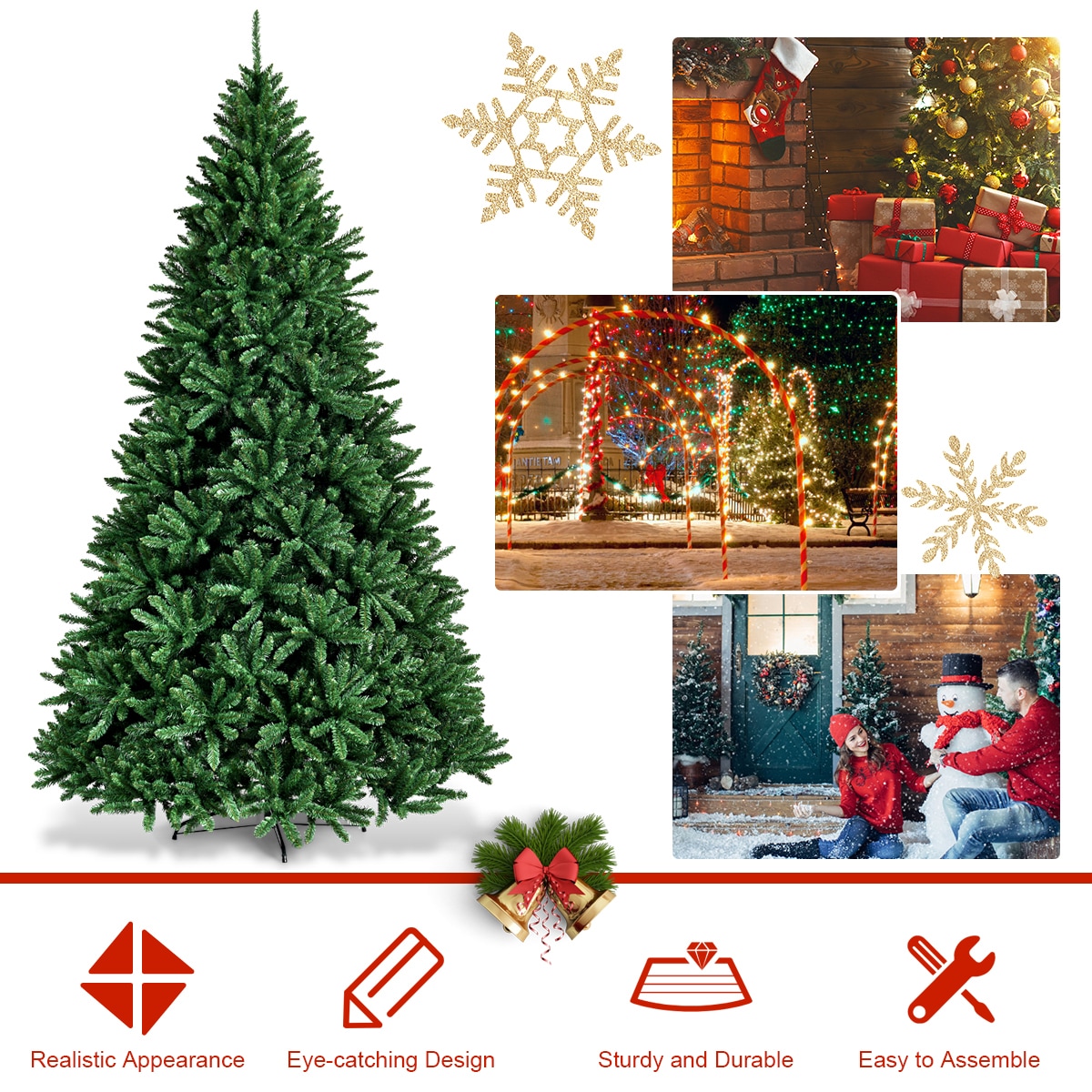 Costway CM22066 Artificial-Christmas-Trees - View #4