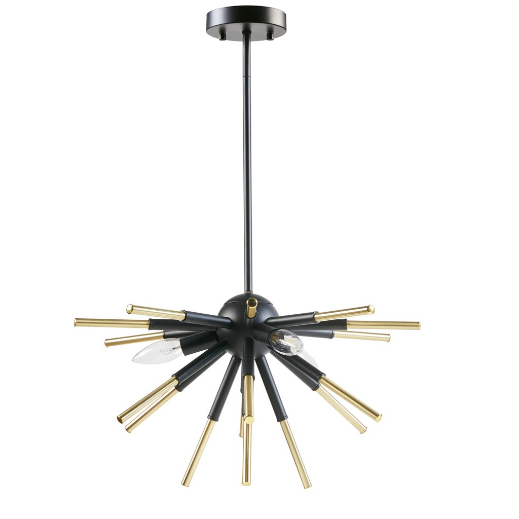 RKZHOPT - Chandeliers 3 -Light Black Iron Chandelier