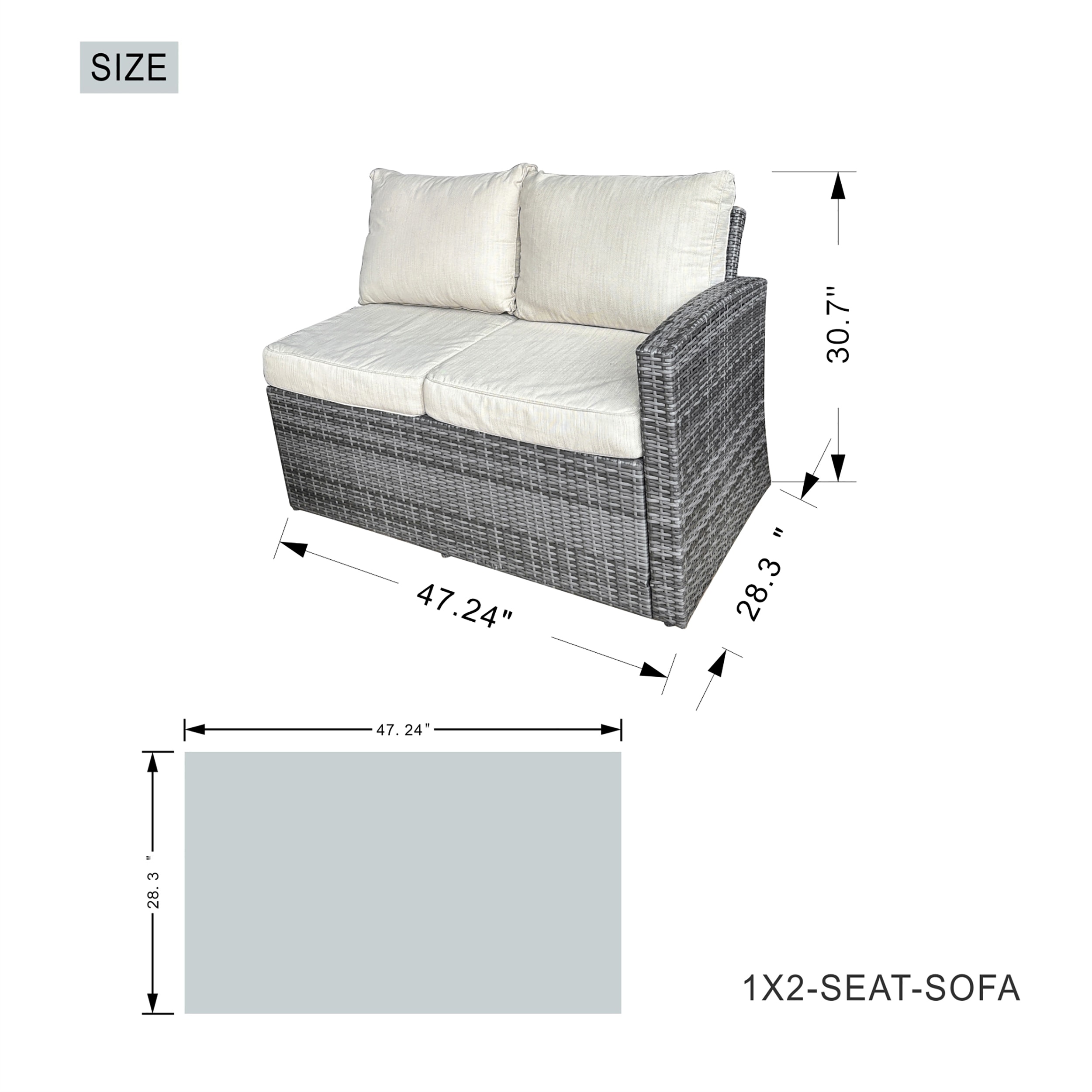 Moda Furnishings G3R-1403B-009-GR Patio-Conversation-Sets - View #9