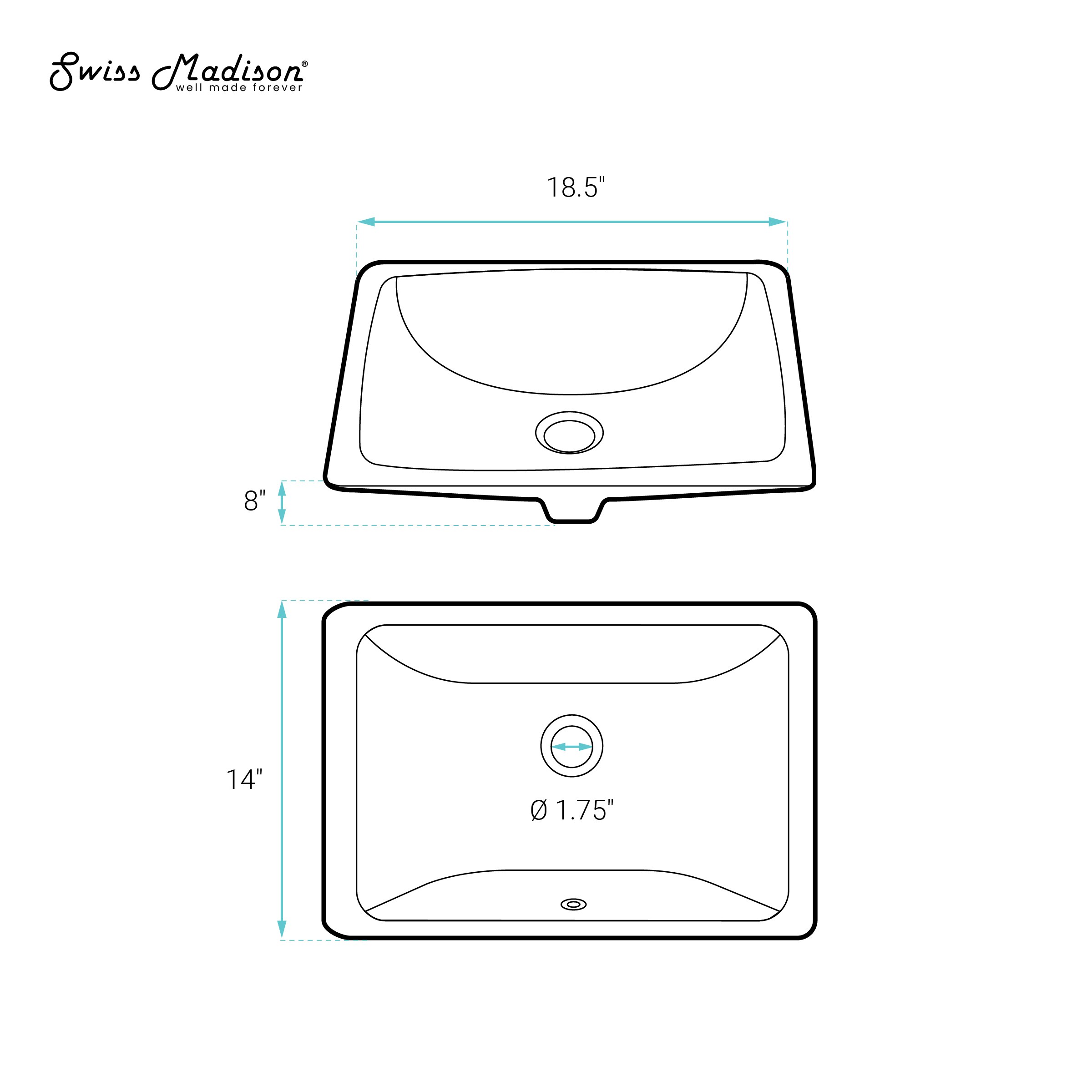 Swiss Madison SM-25-UMNNS01MG Bath-Sink - View #6