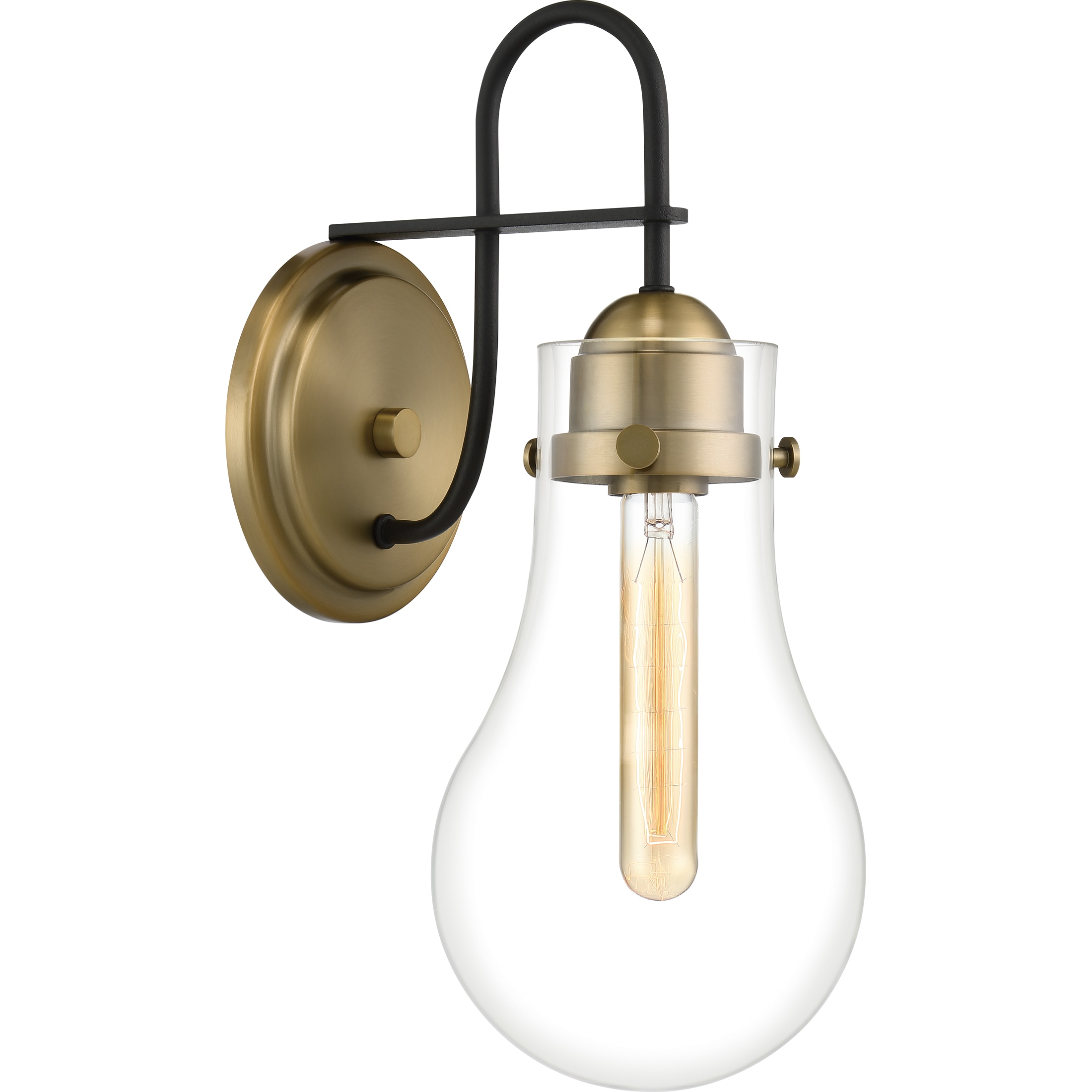 Quoizel QW4065WS Winstead 6.5-in 1-Light Weathered Brass Transitional Wall Sconce