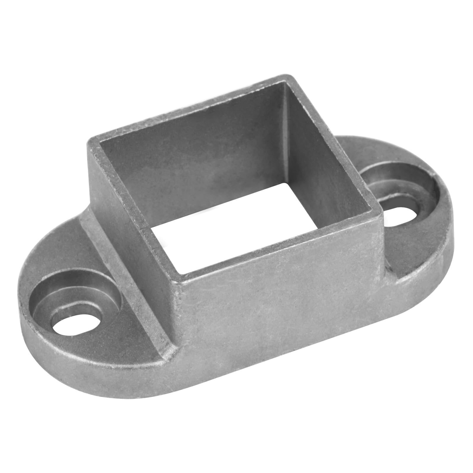 Phyfalip  10 pack aluminum square post flange base fits one and one half inch by one and one half inch tube deck fence wall mount rail end