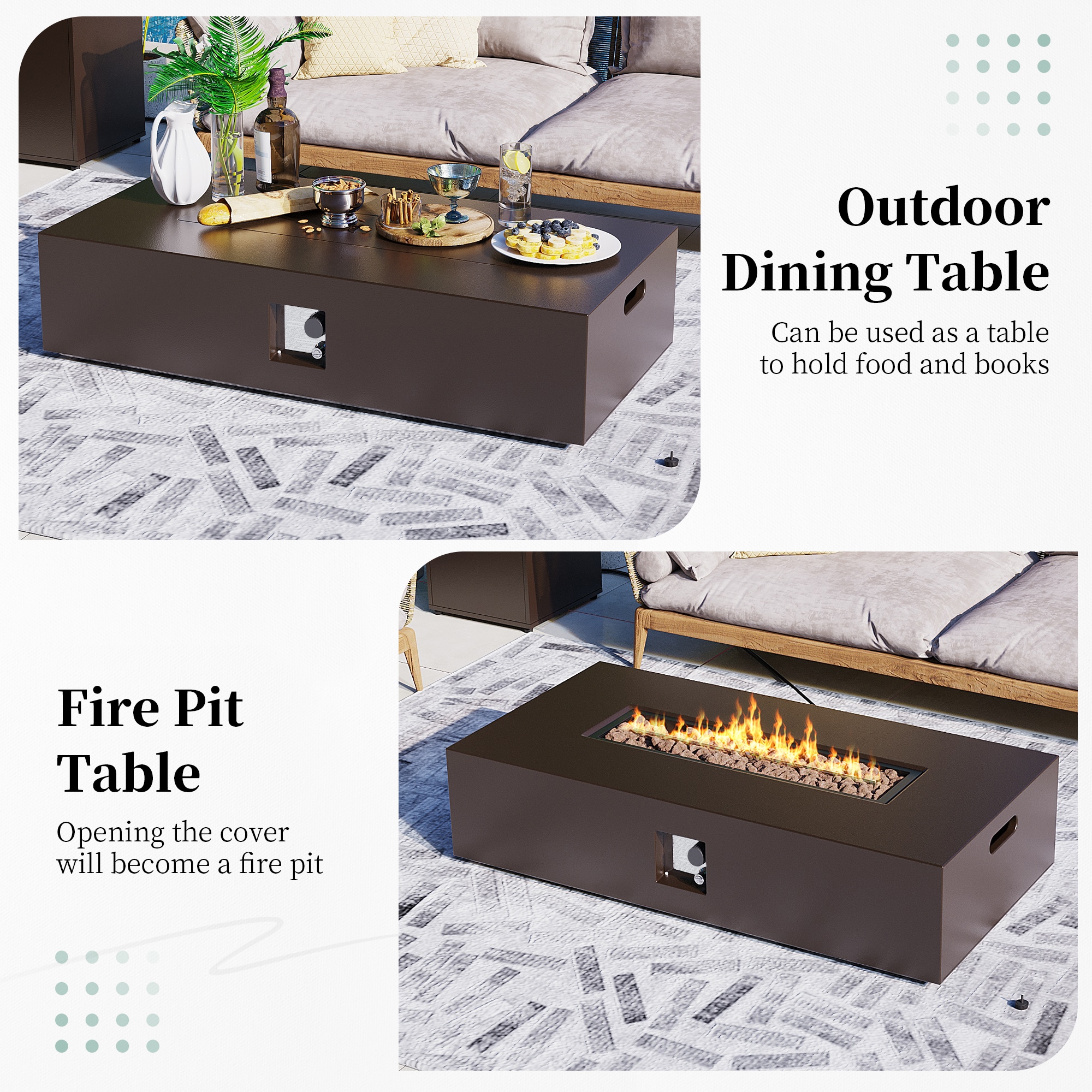 Patio Watcher 56TP-BROWN-KDWST Outdoor-Gas-Firepits - View #8