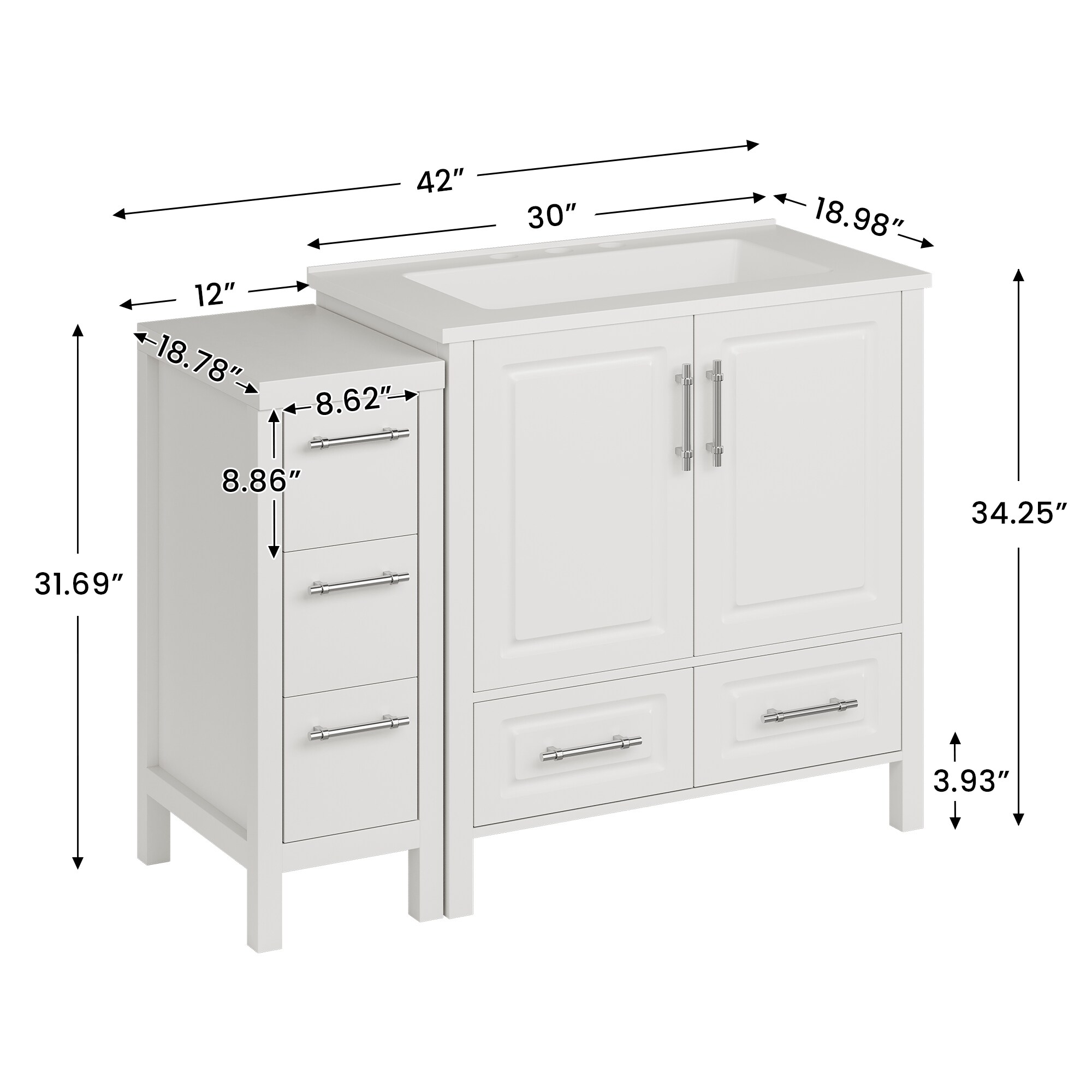 Serwall LDLQ-SMW Bath-Vanity-Combo - View #2