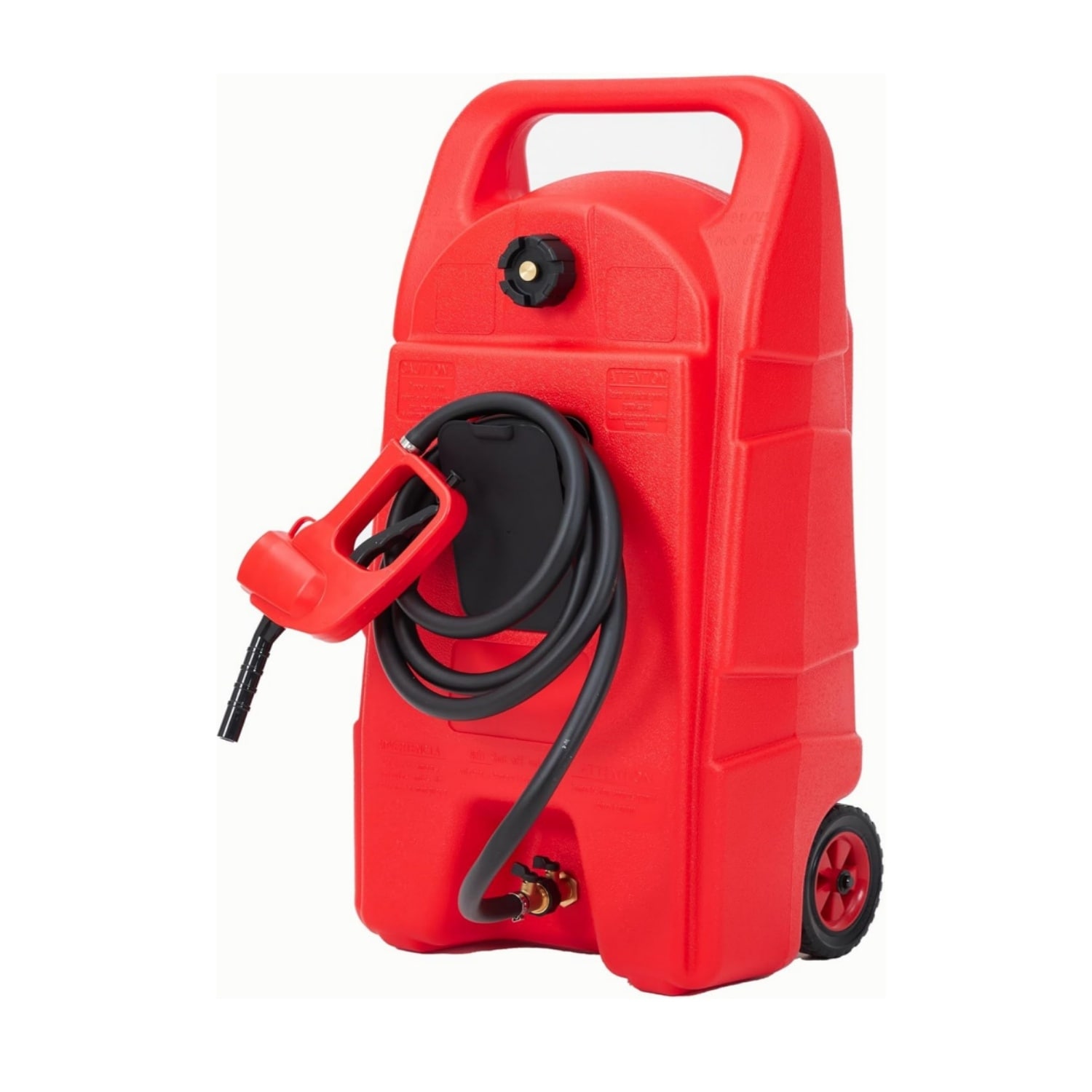 IdealHouse Red 15-Gallon Portable Diesel Caddy/ Equipped with Siphon Pump and Rolling Wheels