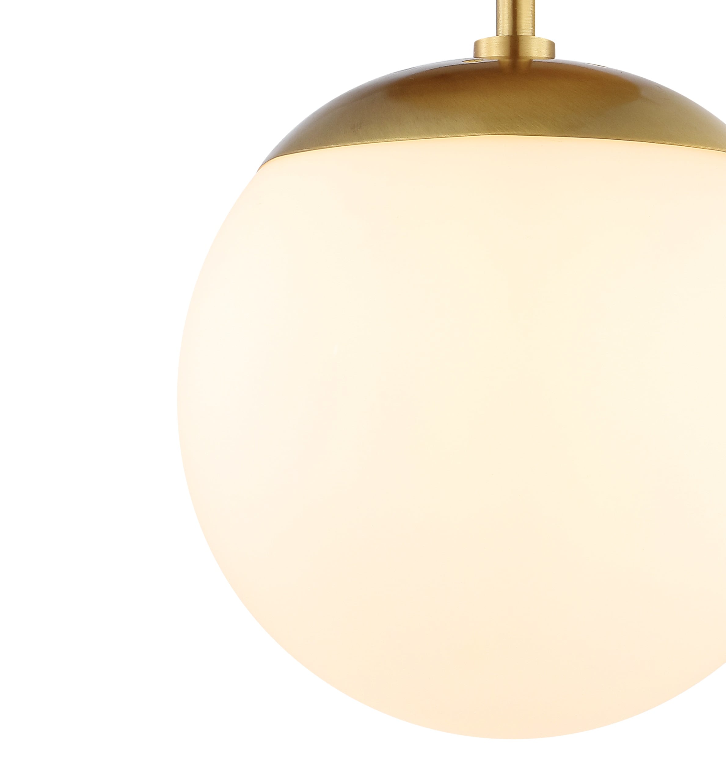 Marcel Brass Gold Frosted Glass Globe LED Flush Mount