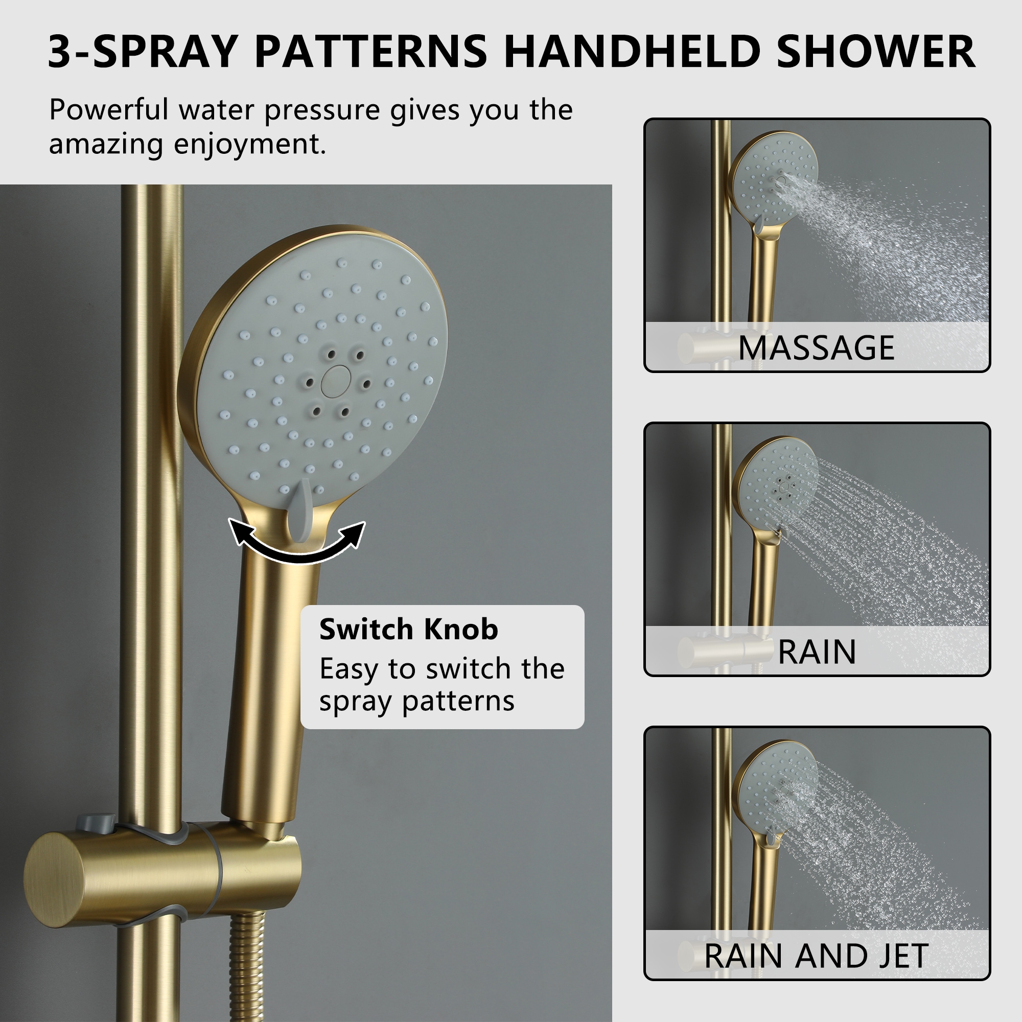 Clihome CL-EB10CBN Showerhead-Bar-Panels - View #6