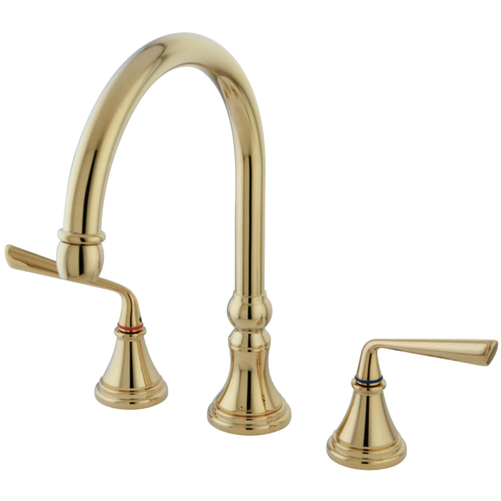 Kingston Brass  KS279.ZLLS Silver Sage 1.8 GPM Widespread Kitchen Faucet  Includes Escutcheon
