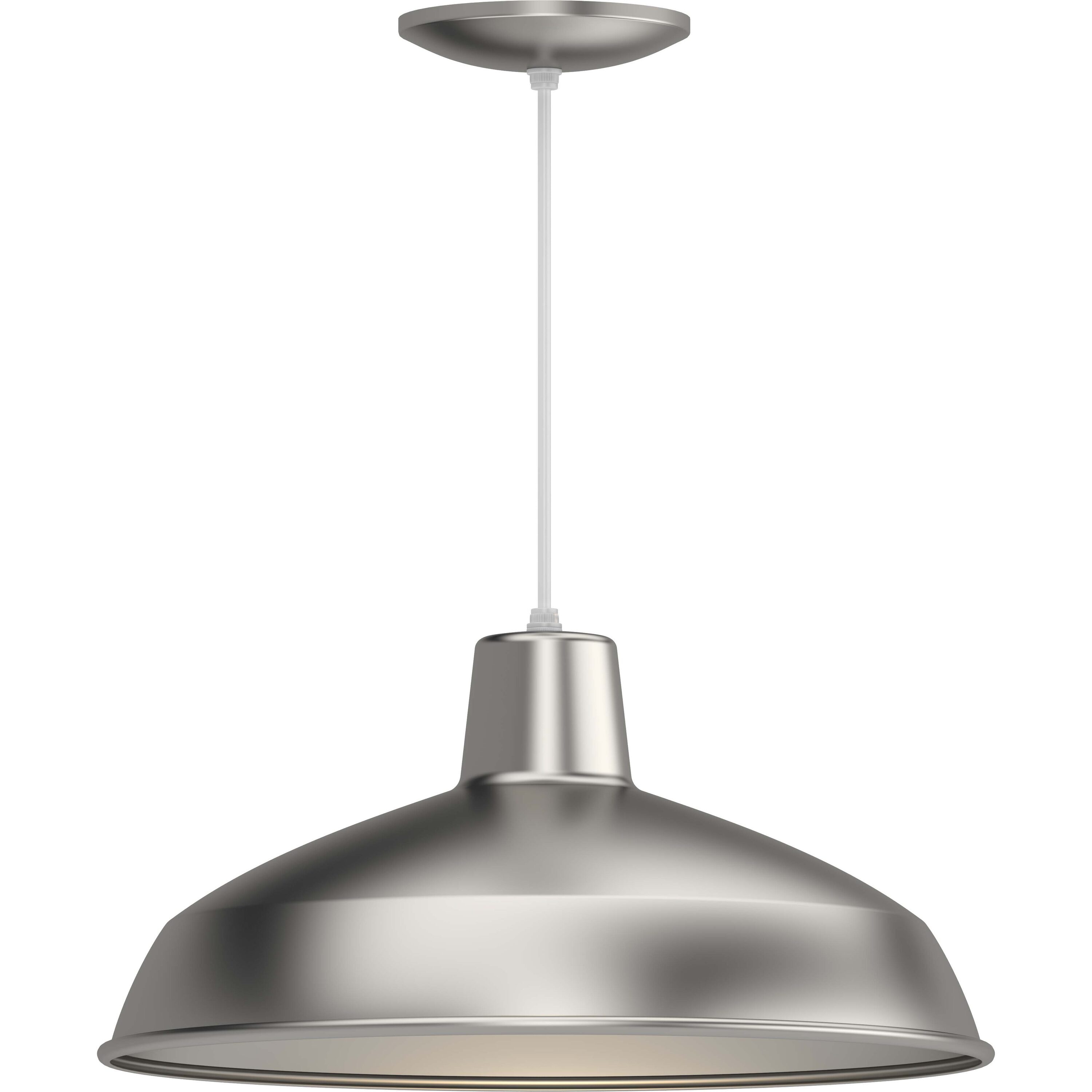 Volume Lighting V1819-33 1 -Light Brushed nickel Modern/contemporary Dome Medium Hanging Pendant light