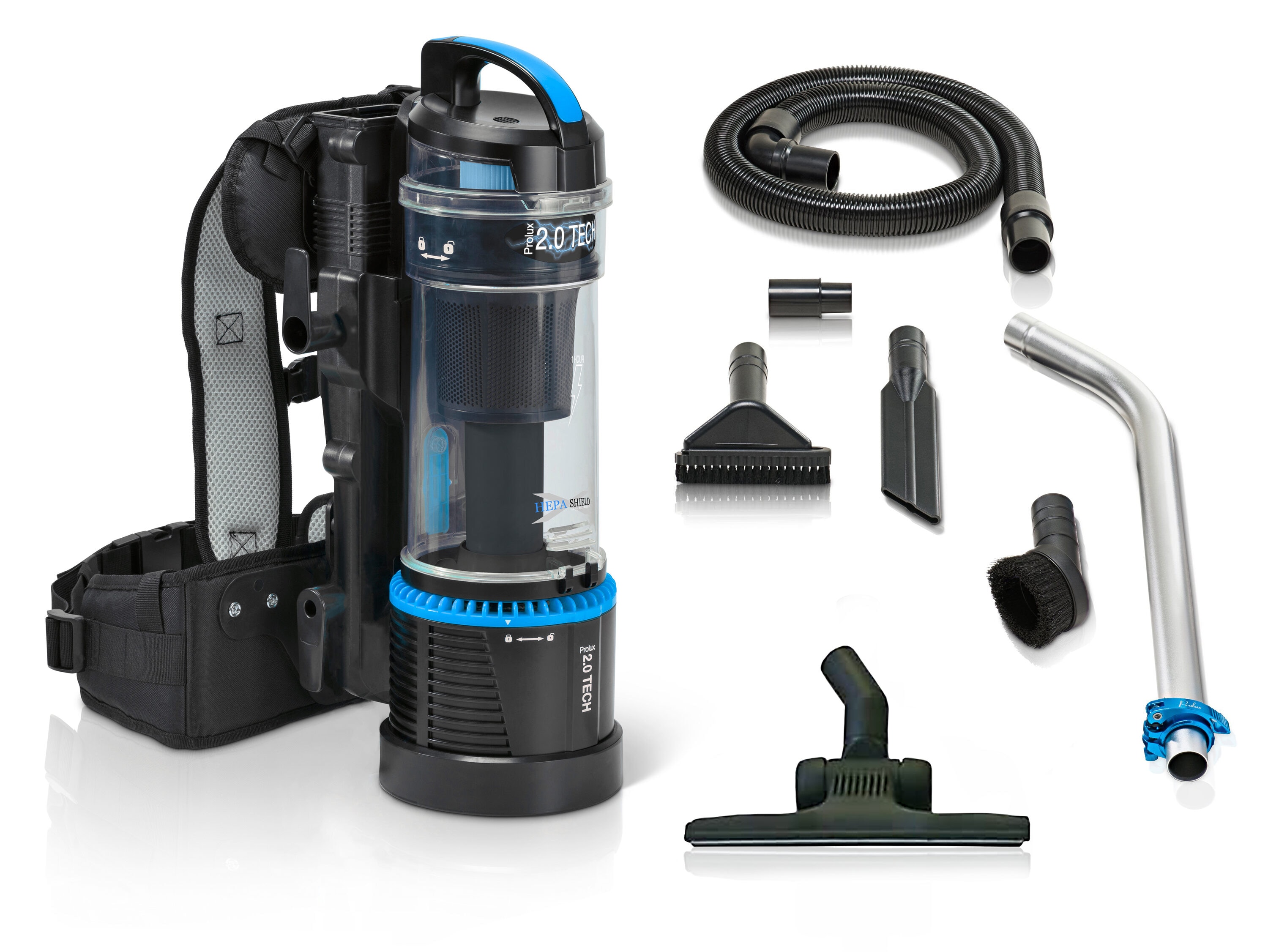 Prolux 19PROLUX2.0C Residential Bagless Backpack Vacuum Cleaner with HEPA Filter
