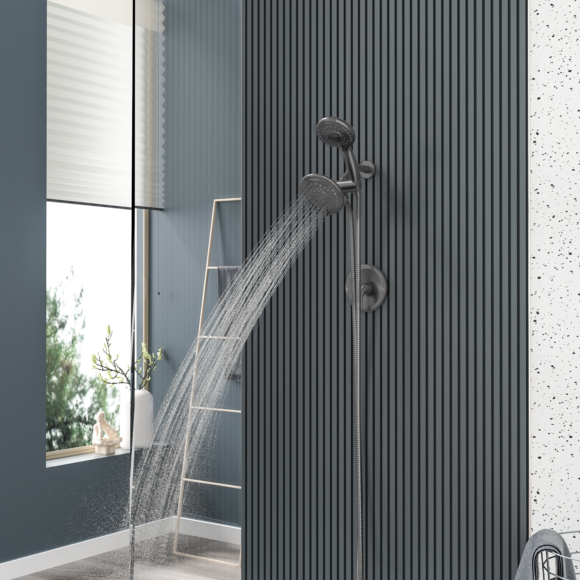 Mondawe AM-SC418A-MB Showerhead-Bar-Panels - View #2