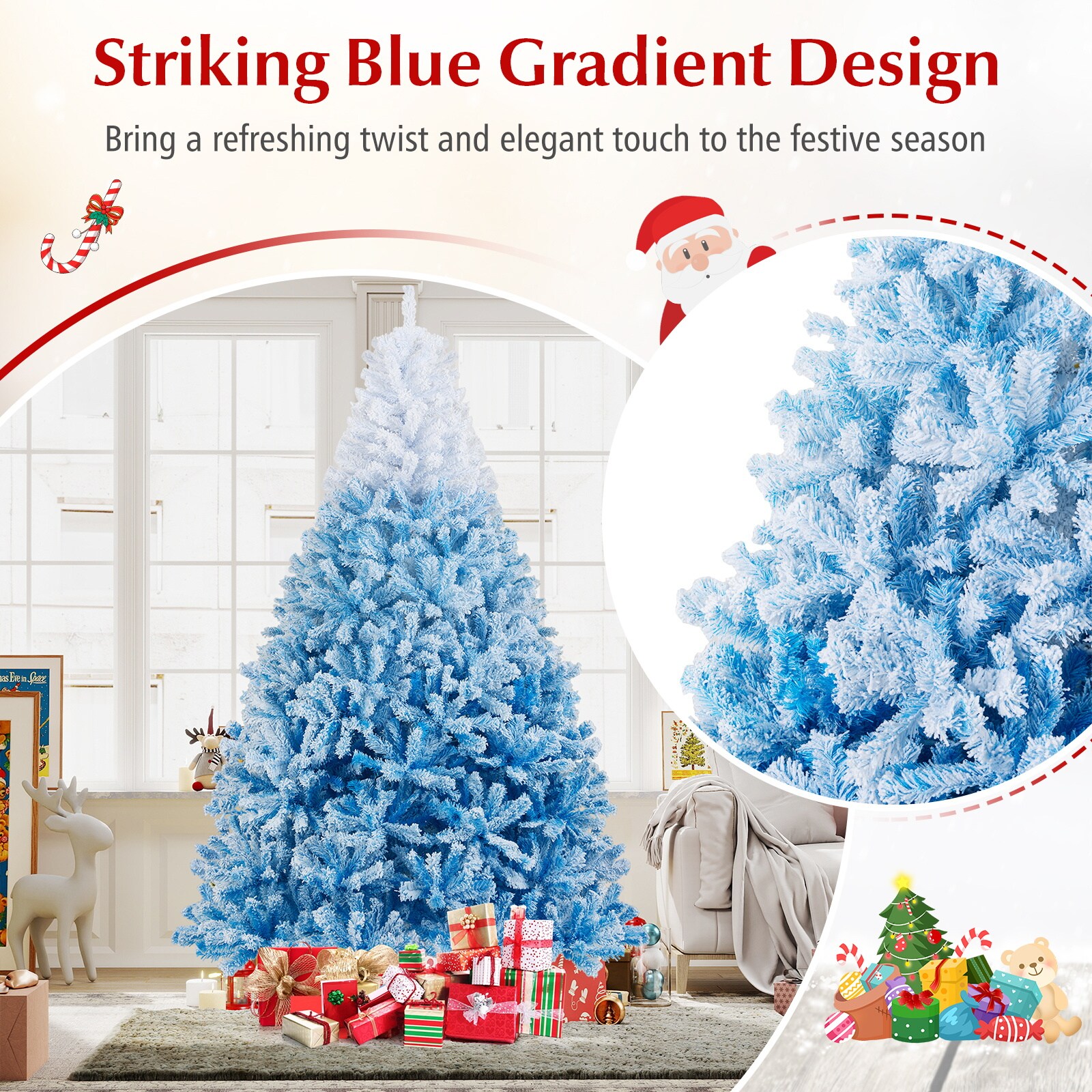 LIVIZA HYG25171BL-8 Artificial-Christmas-Trees - View #4