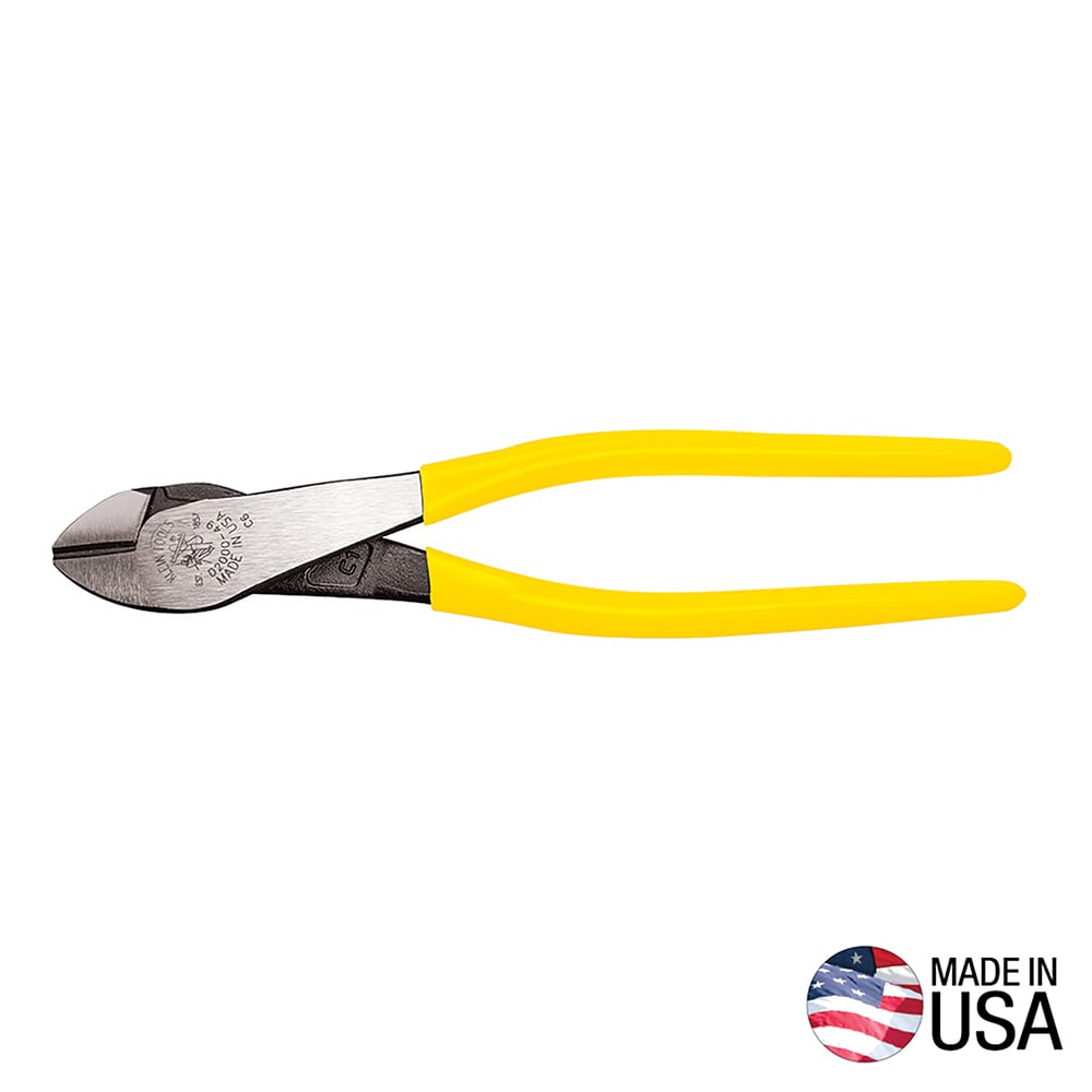 Klein Tools D200049 Diagonal Cutting Pliers, Angled Head, 9-Inch