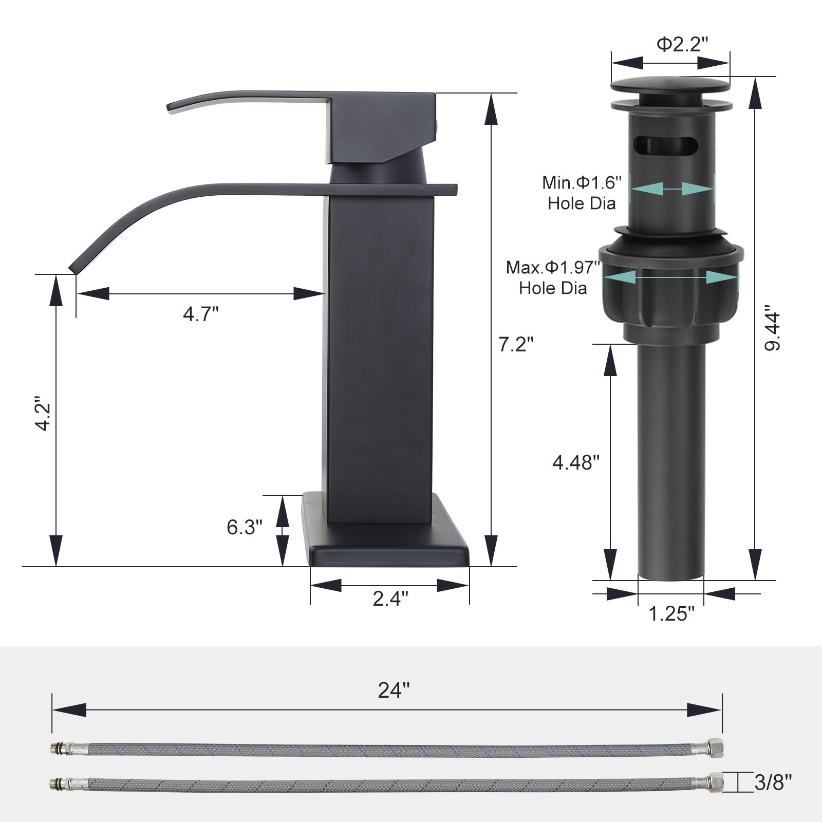 WOWOW 7711A2B-LW Lavatory-Faucets - View #7