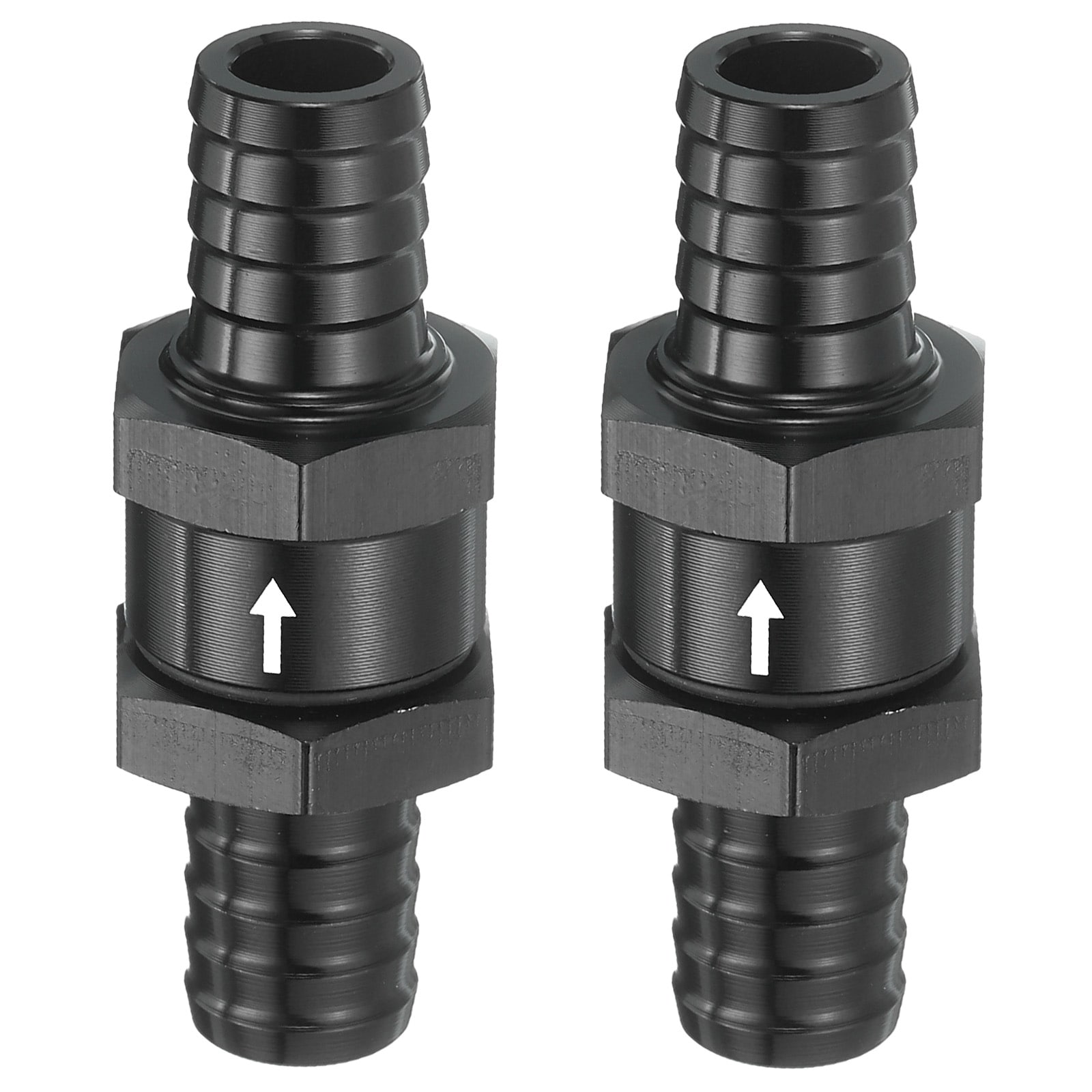Unique Bargains - 2pcs 14mm (9/16 Inch) Fuel Check Valve Non-Return One Way Hose Check Valve Alum...