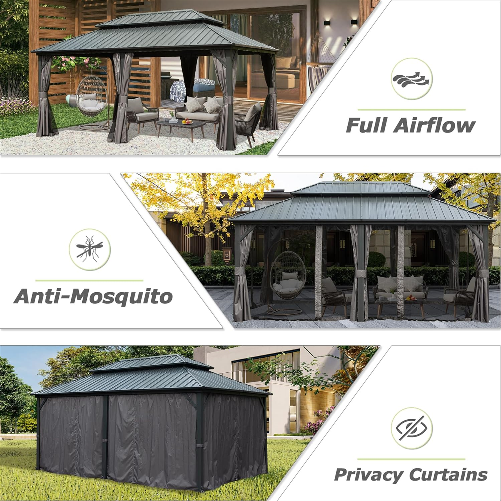 JIMSMAISON BOCPCG33GR Wood-Resin-Gazebos - View #6
