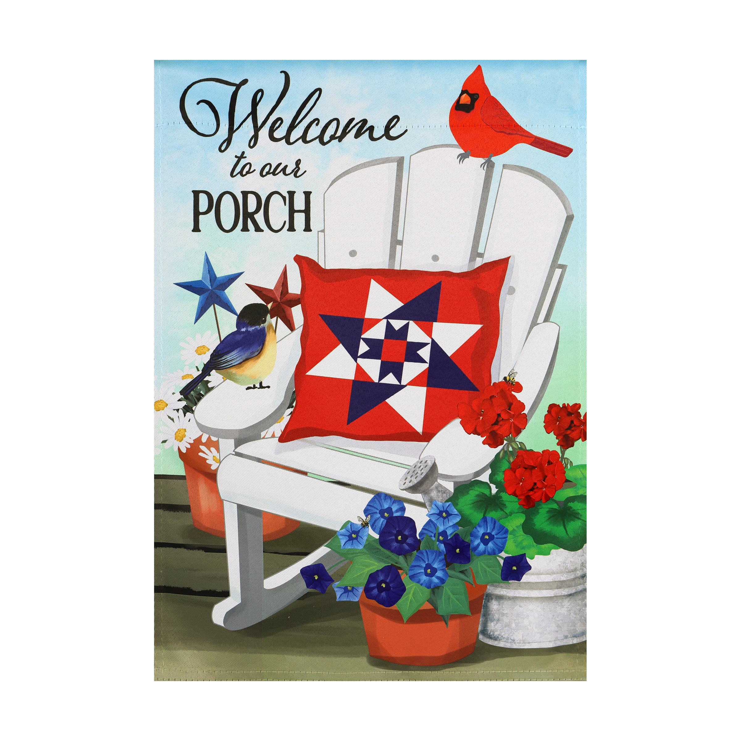 Style Selections ZLW14S11651 1-ft W x 1.5-ft H Patriotic Garden flag