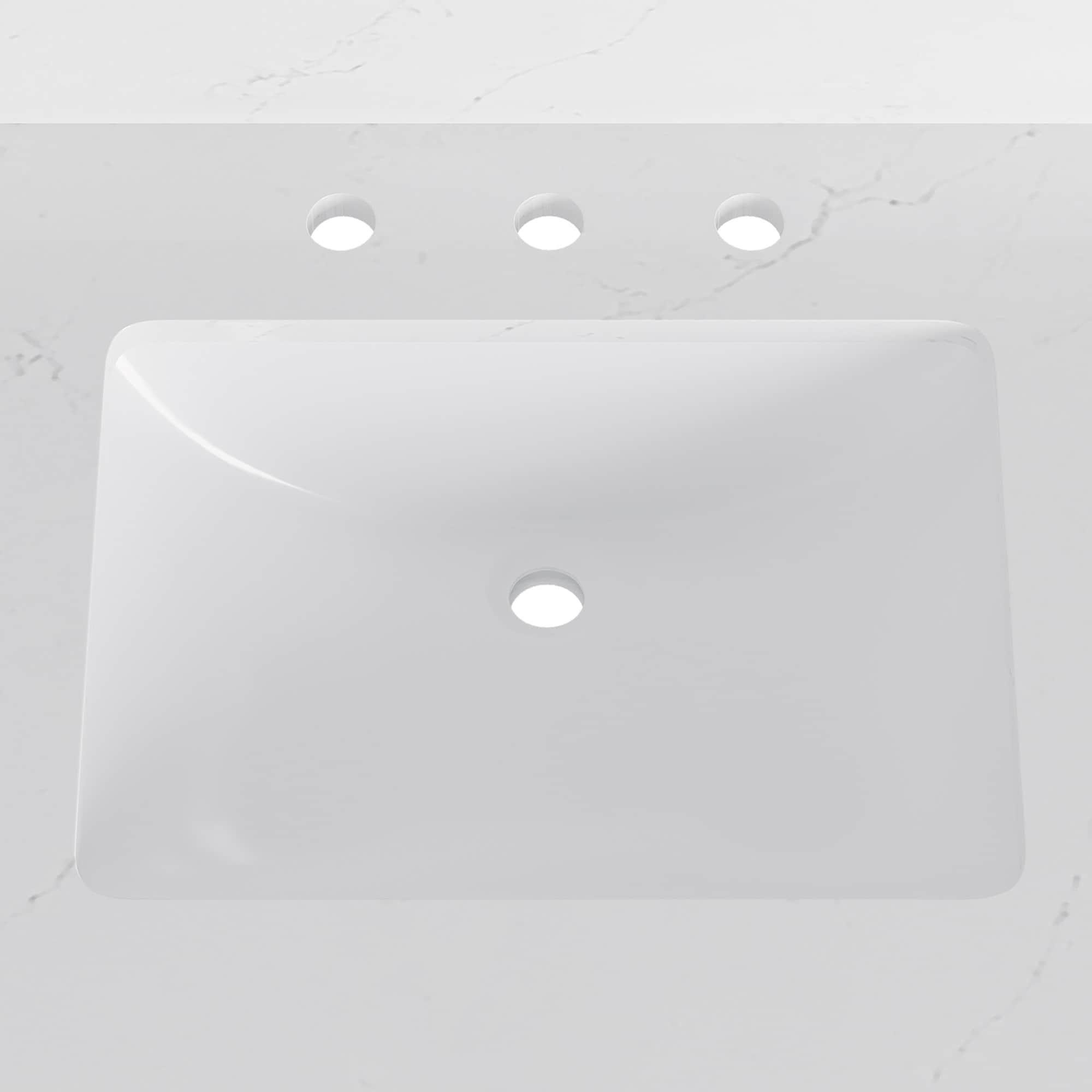 Bianco Bella 49'' White Quartz Undermount Single Sink Vanity Top