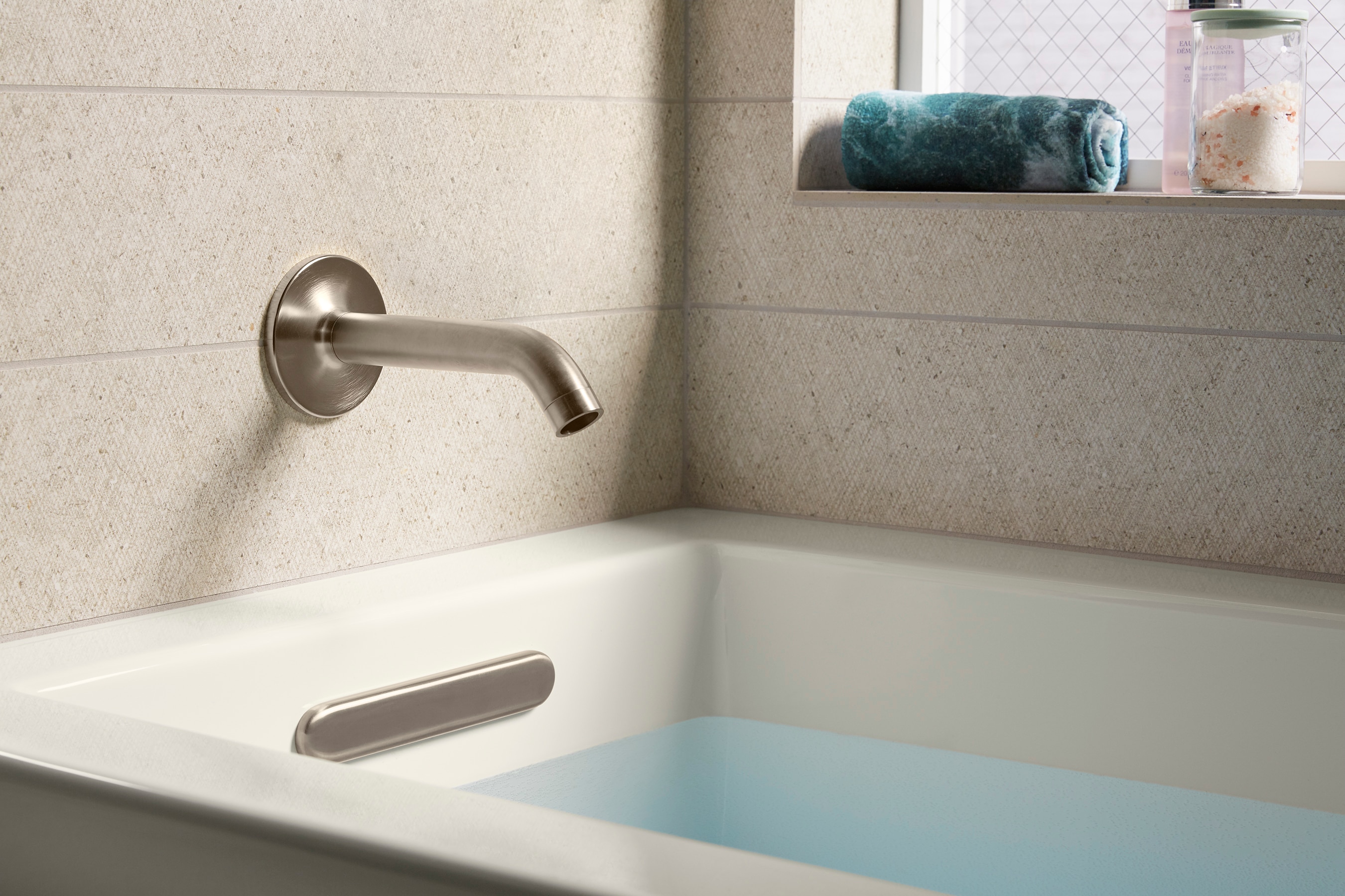 Bathtub Drain kit Brushed Nickel  Bathroom Accessories - Aluids Usa