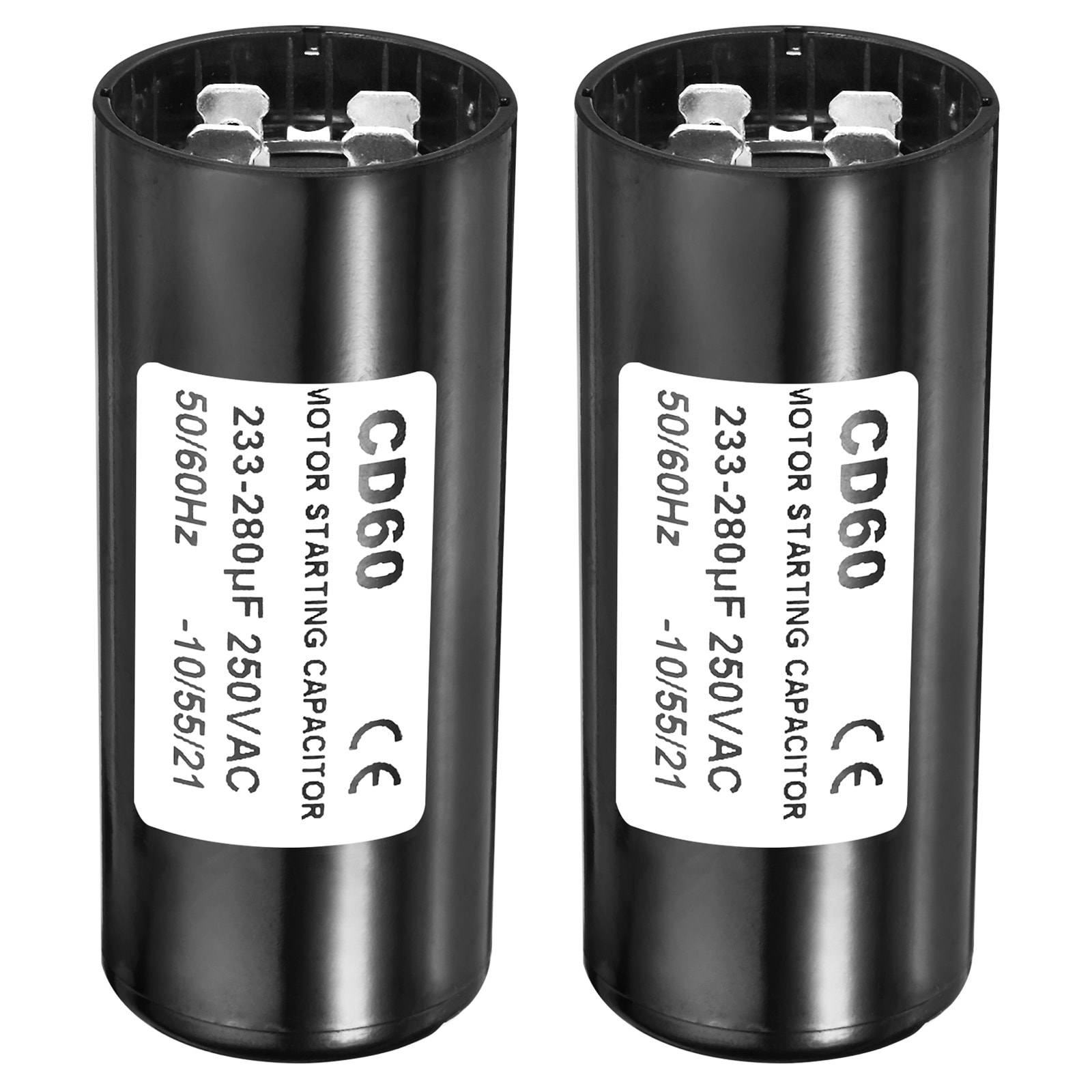 PATIKIL 2pcs Motor Start Capacitor 233-280uF/Mfd 250VAC 50/60Hz CD60 Run Capacitor Motor Starting Capacitor for Electric Motor Starts Running