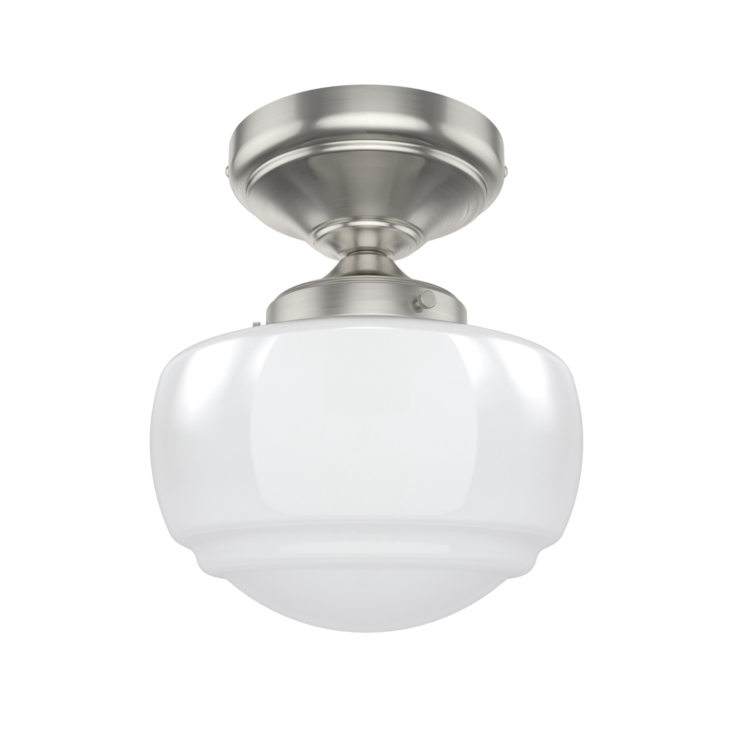 Hunter 19048 Saddle Creek 1.0 -Light 6.75-in Brushed Nickel Flush Mount Light