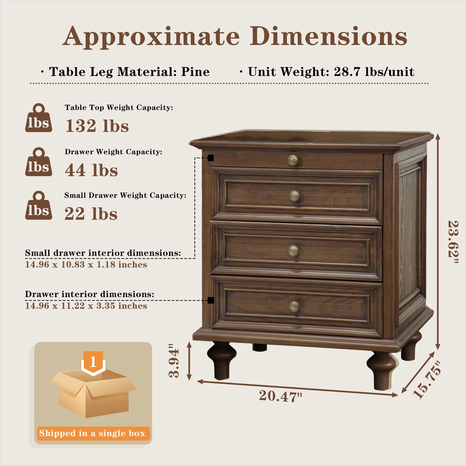 SunJet 0DIN6X9GB2SW nightstands - View #3
