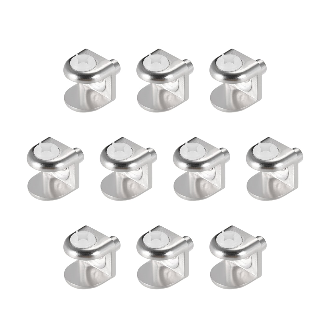 Unique Bargains Glass Shelf Brackets 10pcs Zinc Alloy Glass Shelf Clamp Pegs Support Clip Shaft Mount for 5mm-8mm Thick #S26031700UX4059