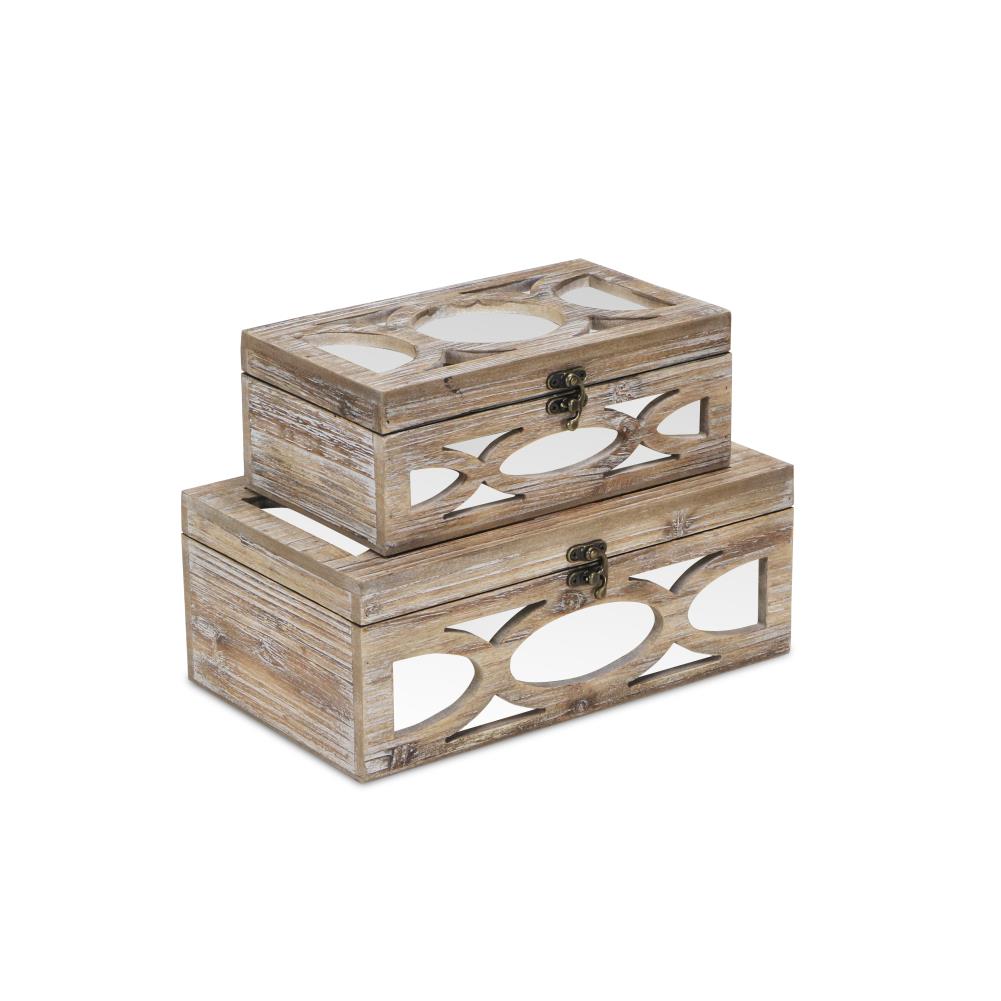 Cheung's FP-4182-2 Brown Wood Decorative Box