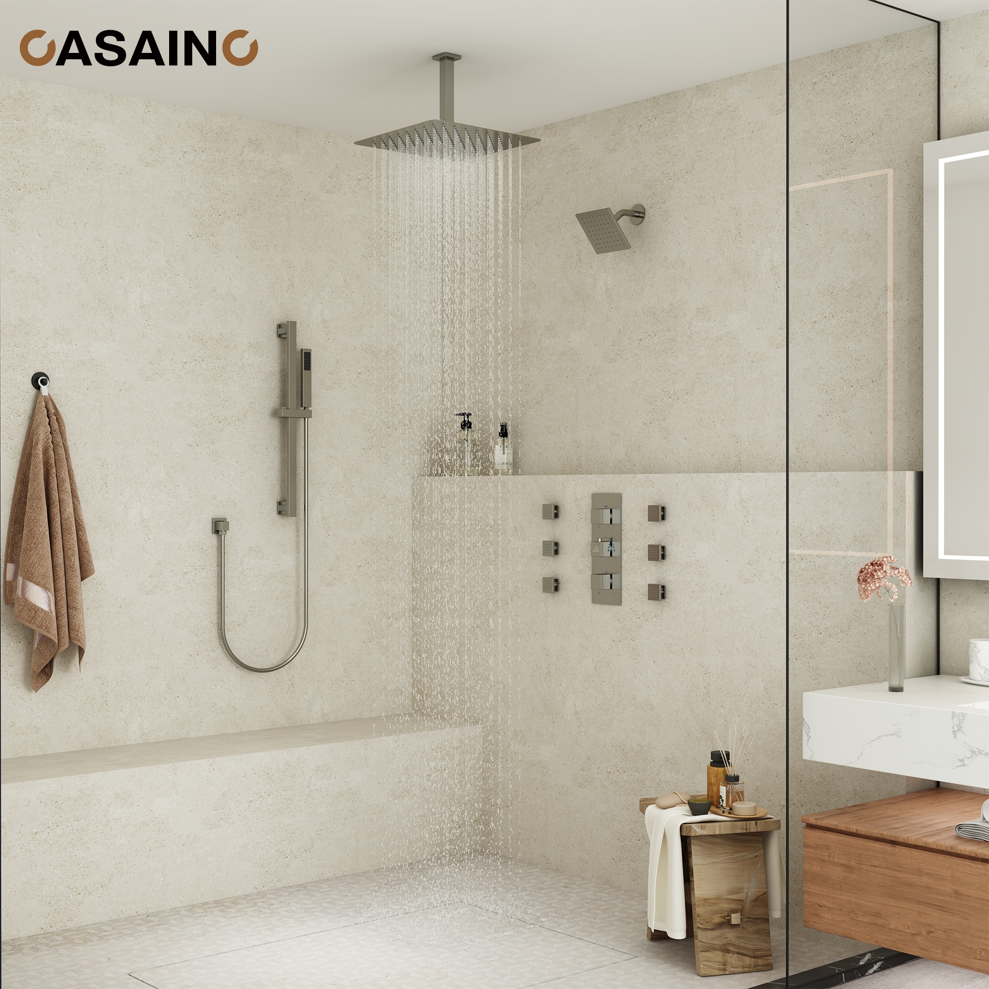 CASAINC KCHS0019-16BN Showerhead-Bar-Panels - View #4
