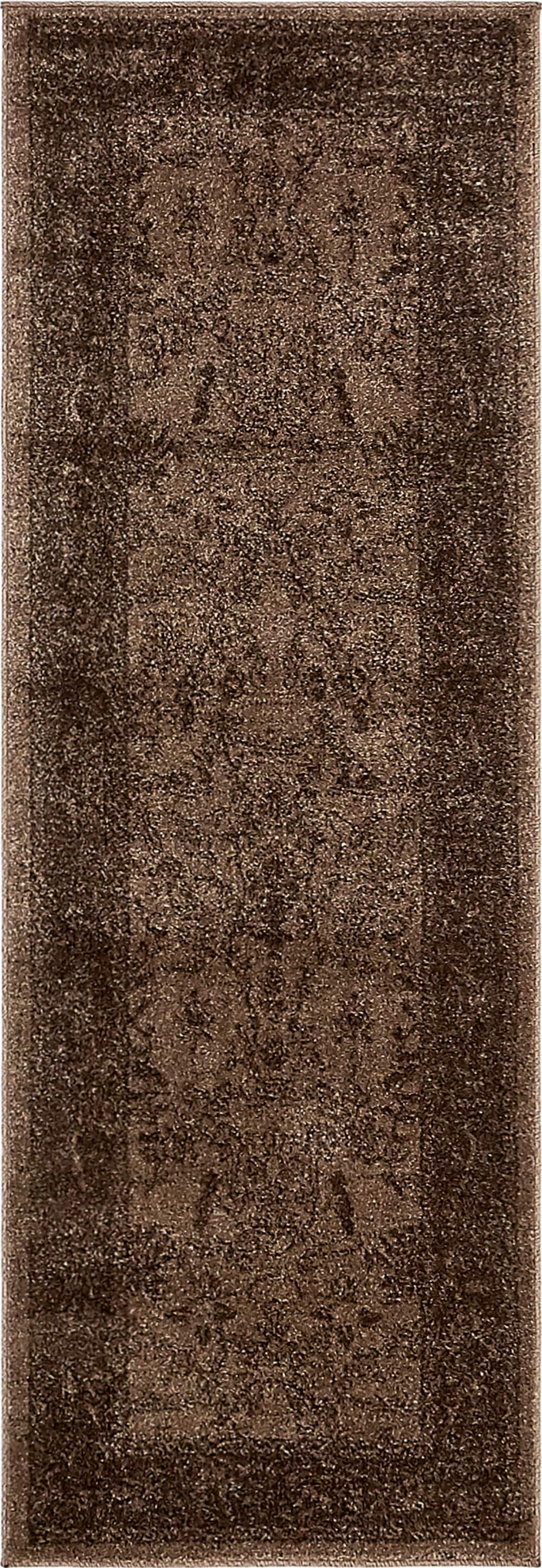 Unique Loom 3137281 Floral La Jolla 2 x 6 (ft) Loomed Polypropylene Light Brown/Dark Brown Rectangular Indoor Floral/Botanical Runner rug