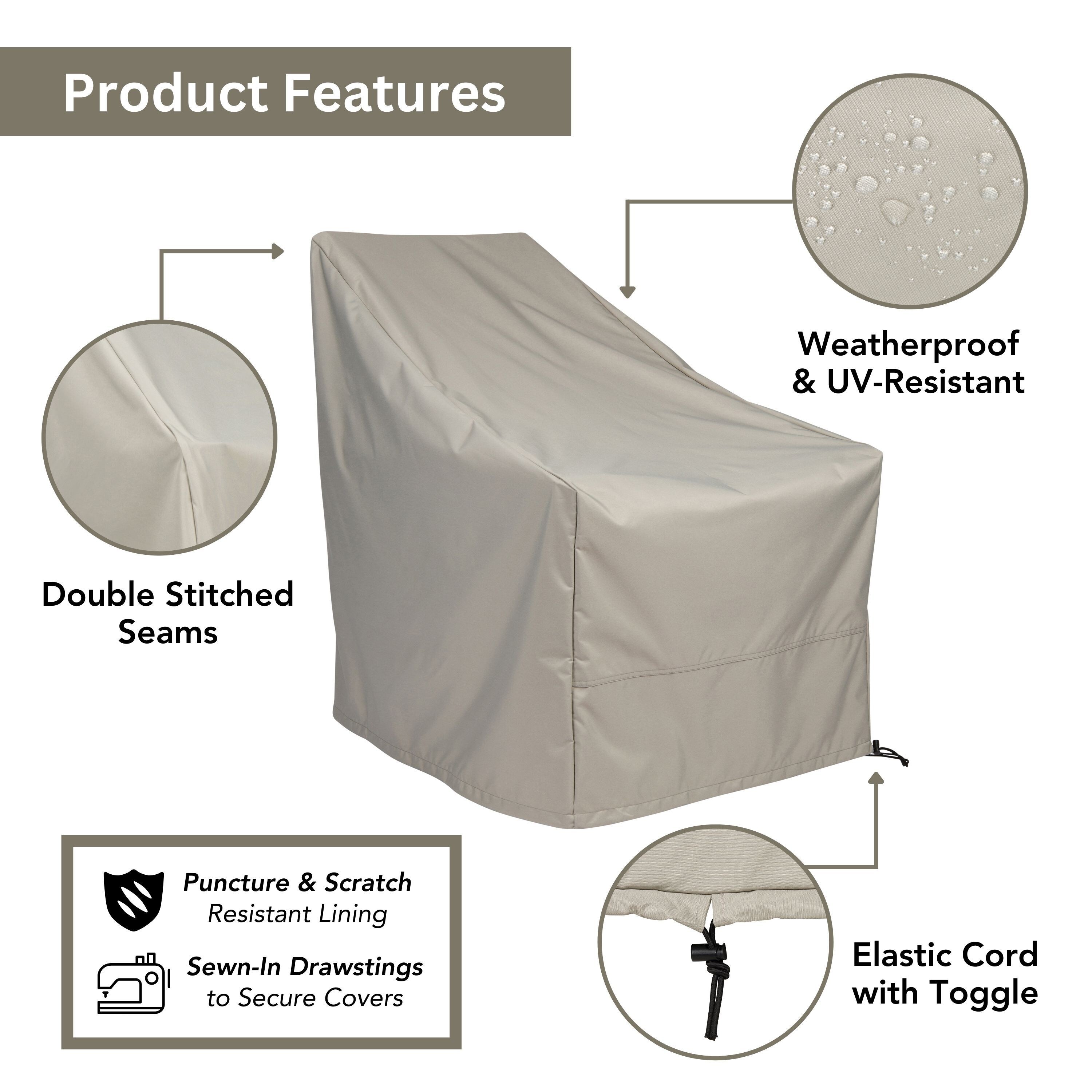 Shine Company 4371GY Patio-Furniture-Covers - View #2