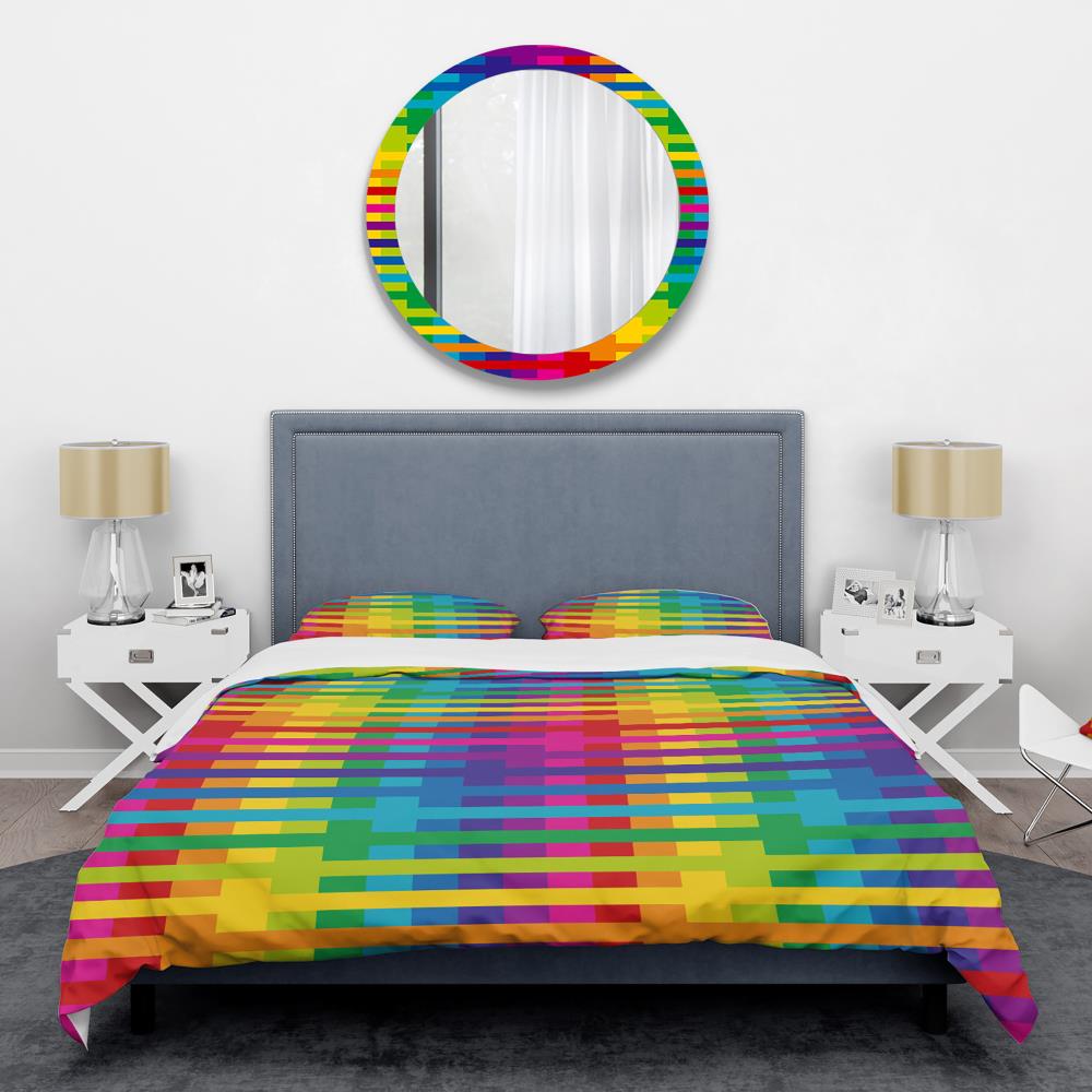 Designart BED24304-Q 3 -Piece Multi-Color Queen Duvet cover Set
