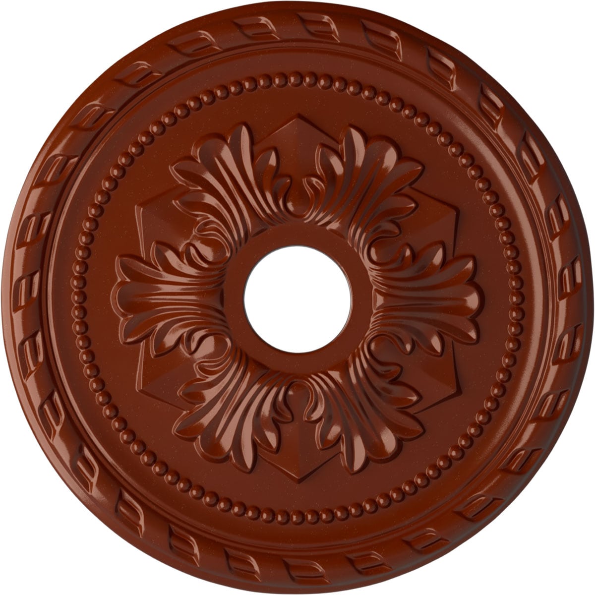 Ekena Millwork CM20PMFIF Palmetto 20.875-in W x 20.875-in L Painted Firebrick Polyurethane Whole Ceiling Medallion