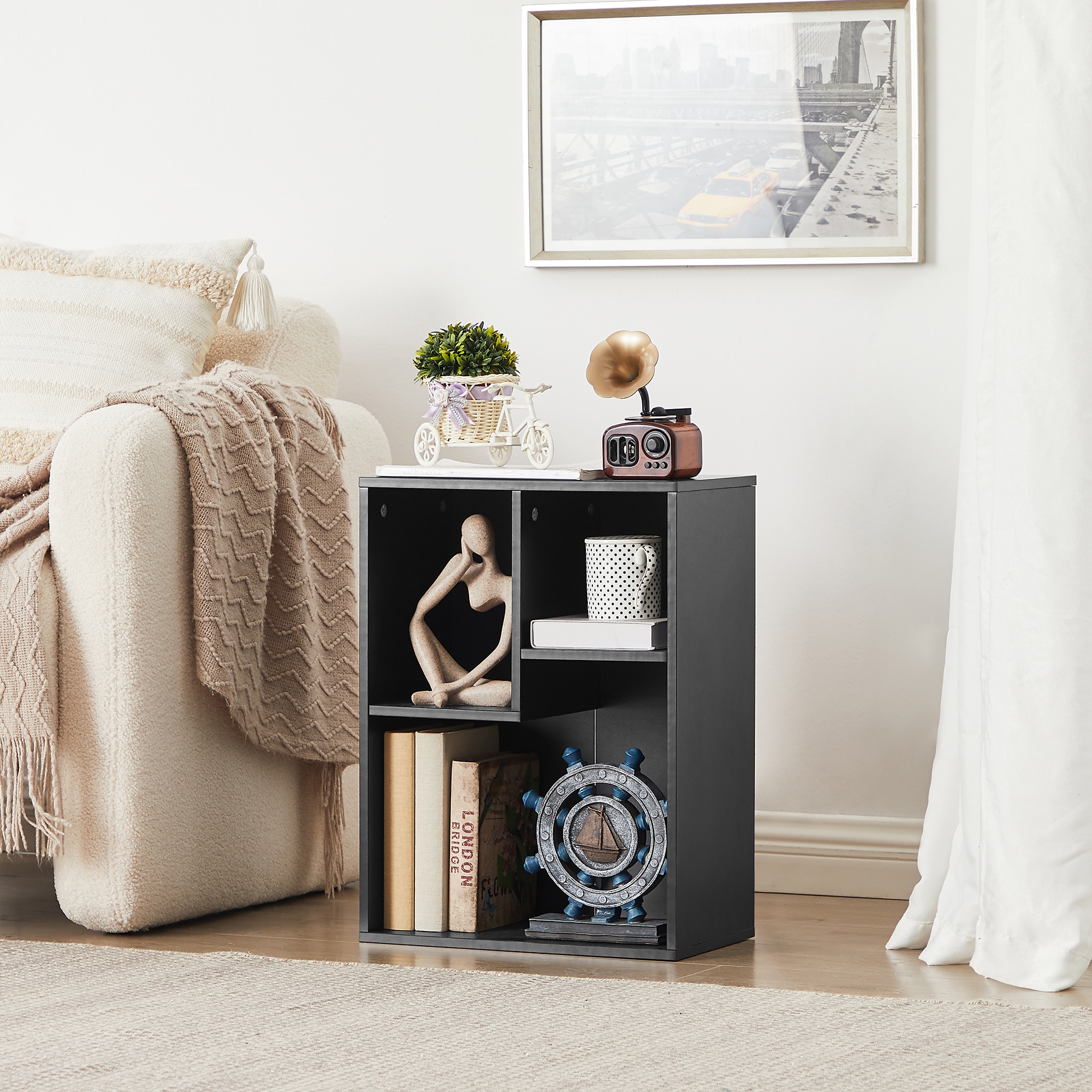 Vecelo LOE-B09-BLK bookcases - View #4