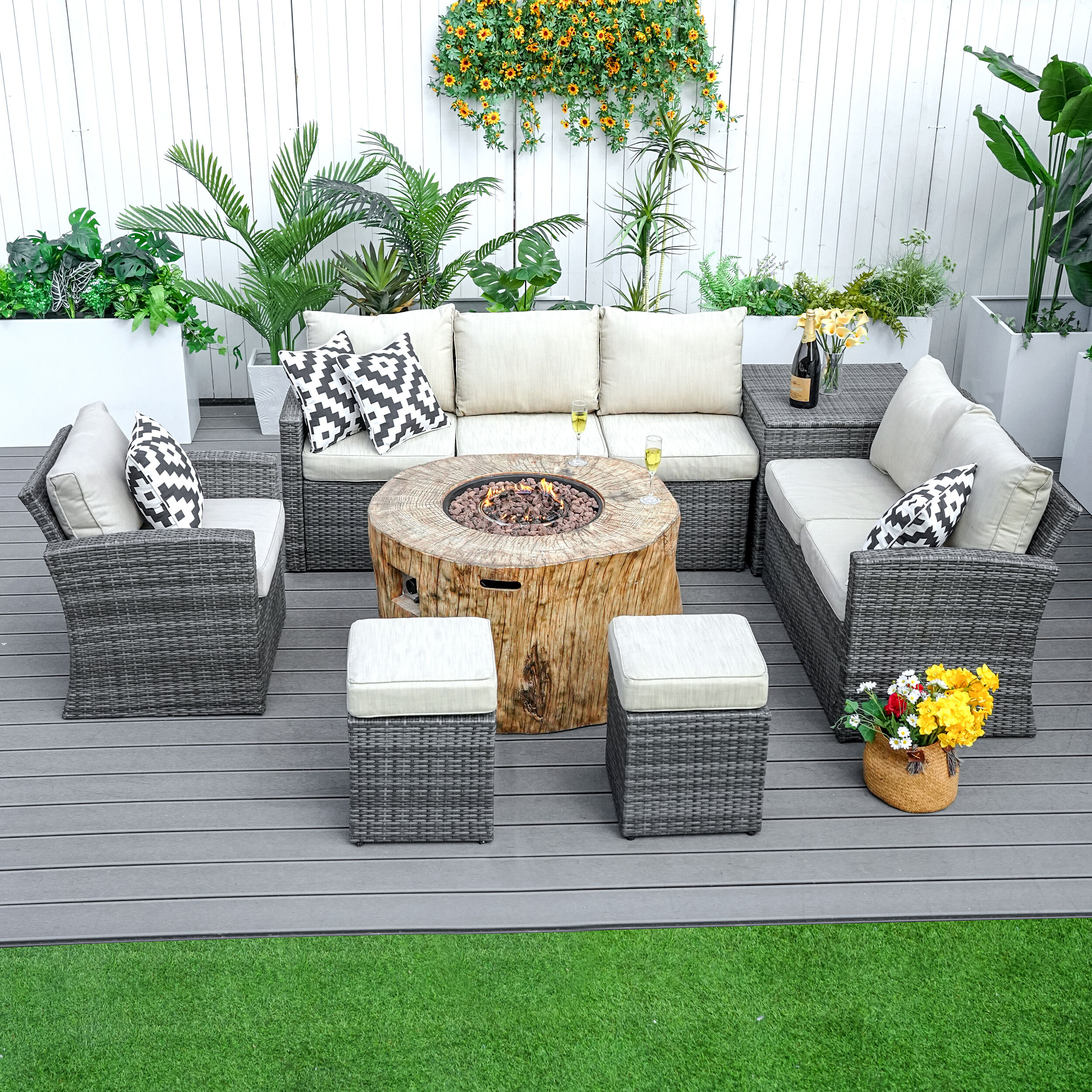 Moda Furnishings MAG-1403B-2180-G Patio-Conversation-Sets - View #2
