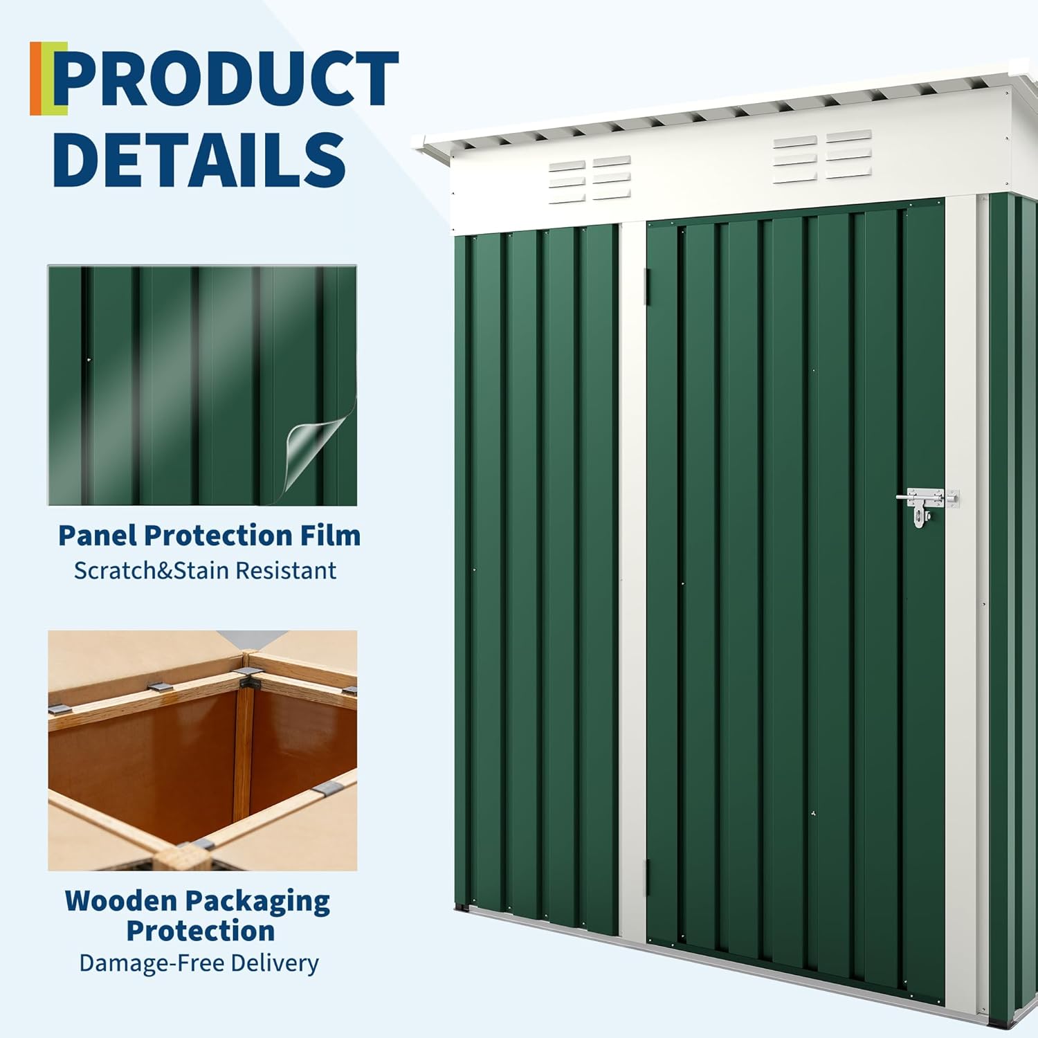Garvee LMY-PPG-343DX3UD Metal-Storage-Buildings-Sheds - View #5