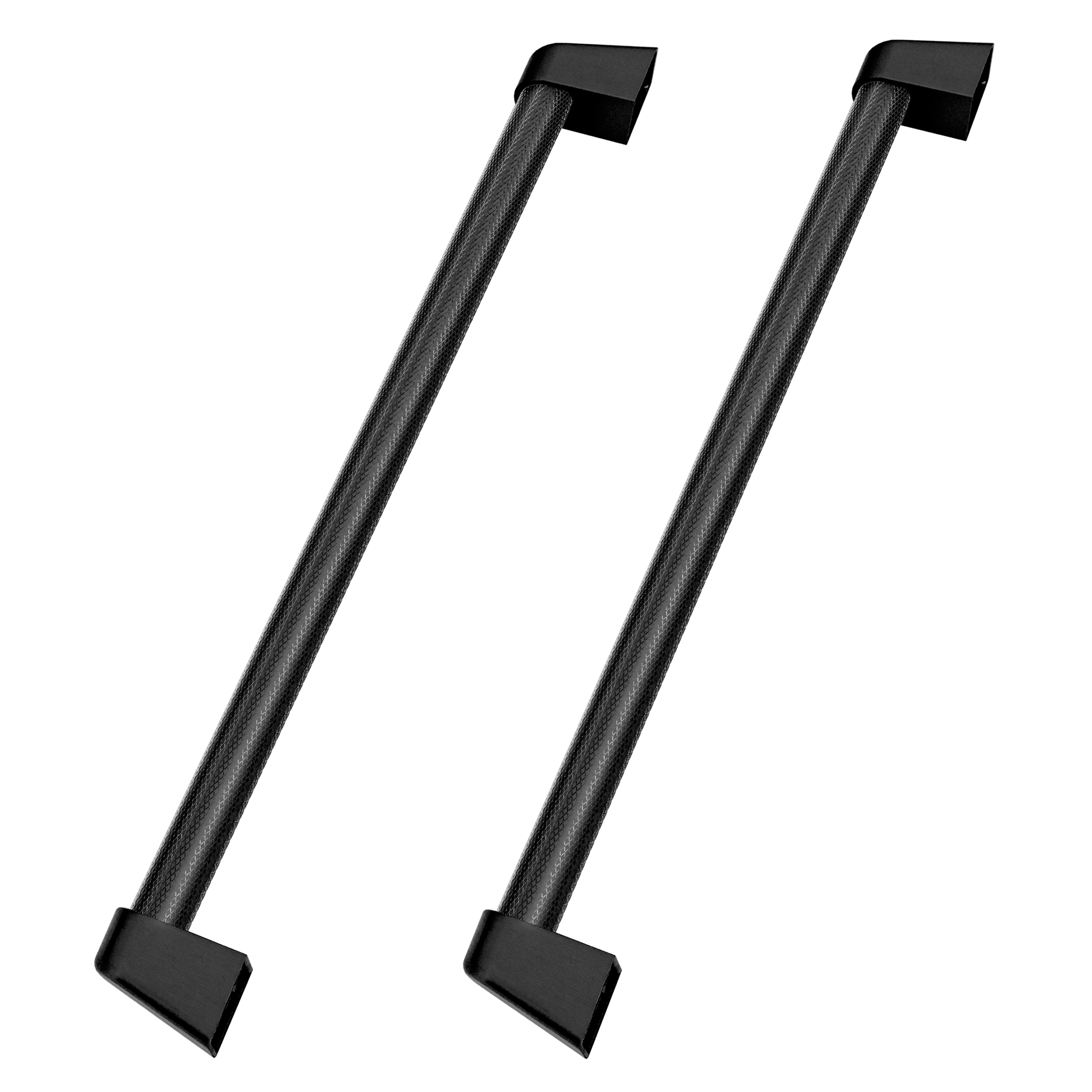 Touchstone Refrigerator Drawer Helix Handles (Set of 2) in Black Stainless Steel (RDHOZ-24-K-BS)