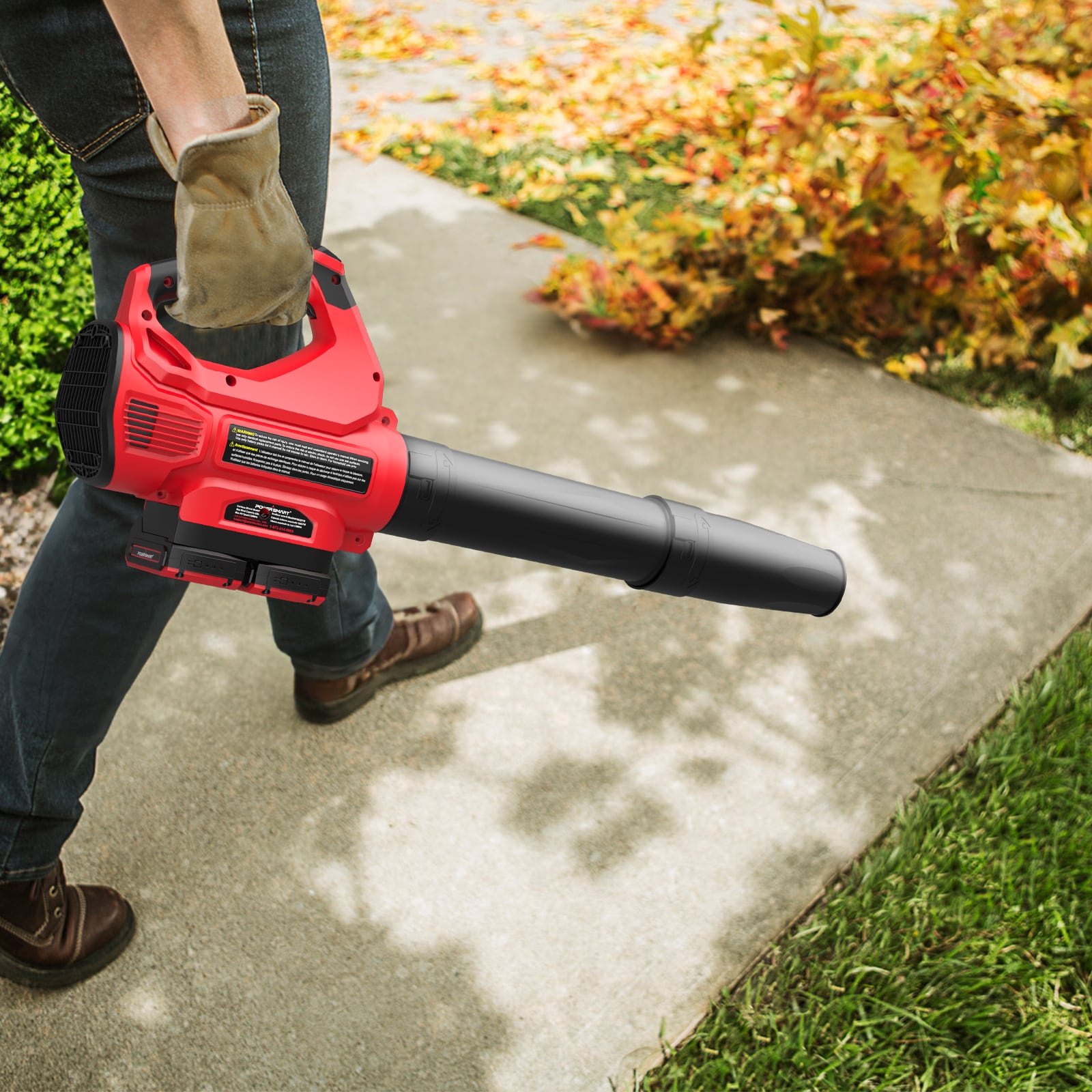 PowerSmart 24 volt 450 CFM 130 MPH Battery Handheld Leaf Blower 2 Ah Battery and Charger Included