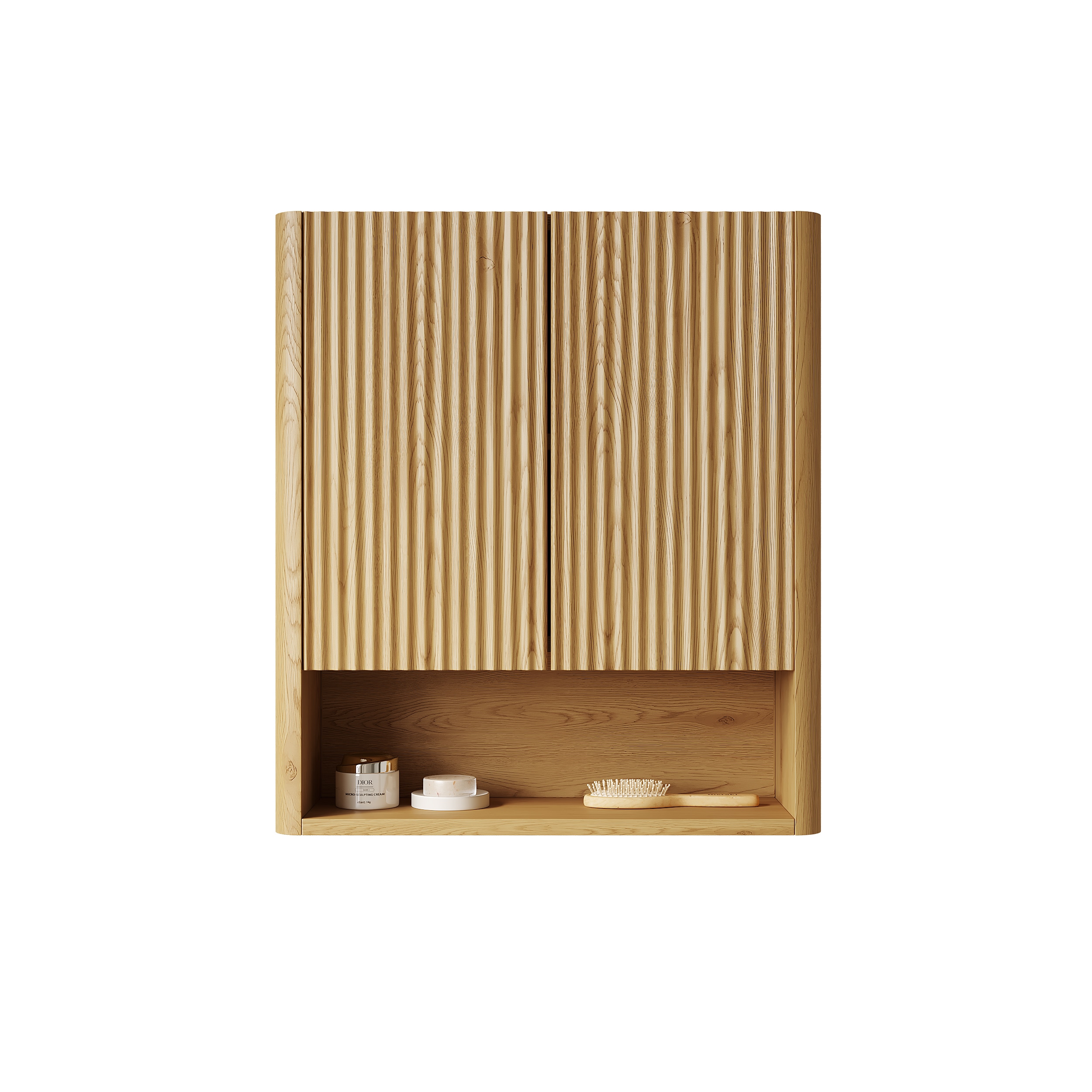 Dacicica 25.98 in x 7.87 in x 29.53 in Golden Oak Bathroom Wall Cabinet Wall Mounted Storage Interior Storage