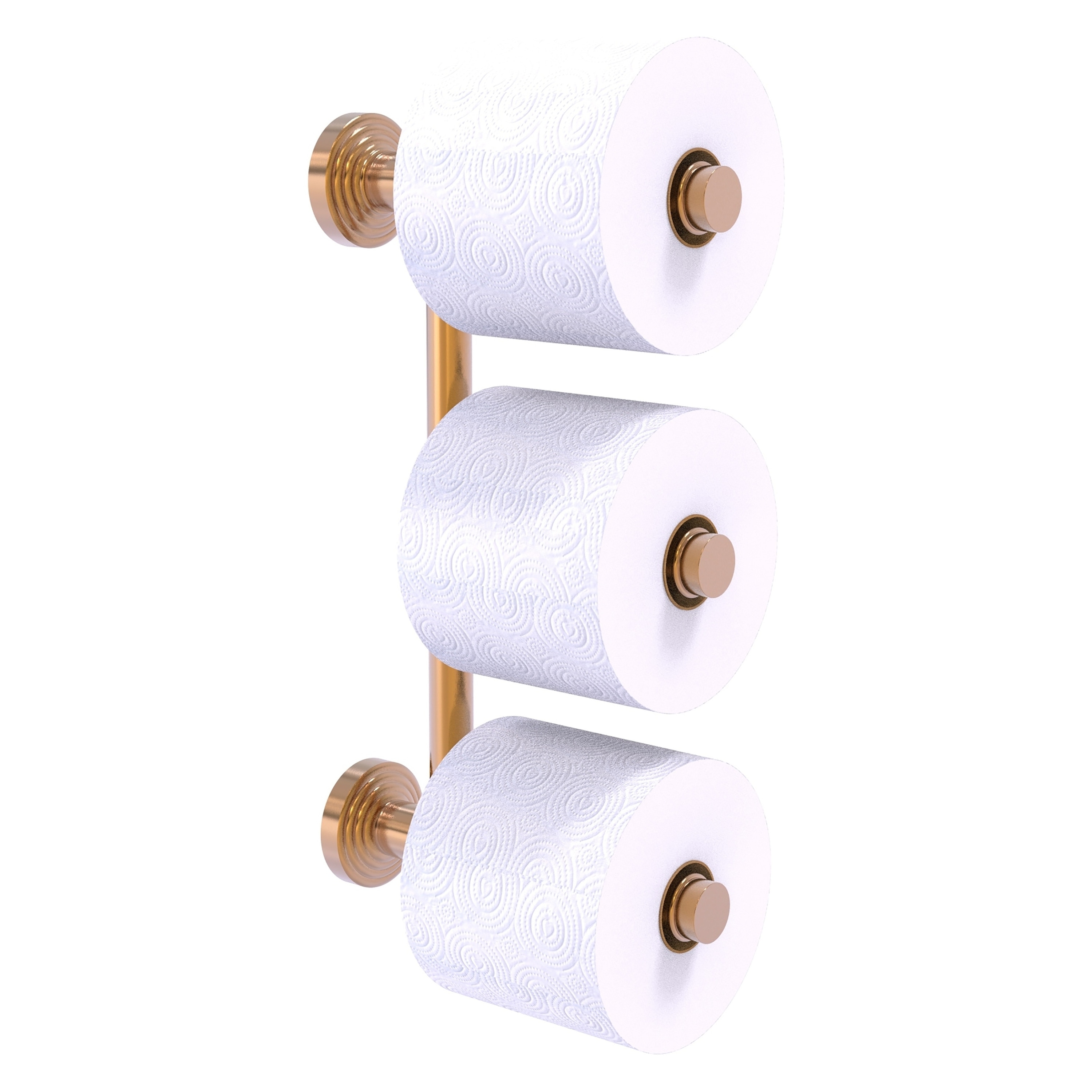 Allied Brass WP-24-3-BBR Waverly Place Brushed Bronze Wall mount Double post Toilet Paper Holder 3 -Rolls