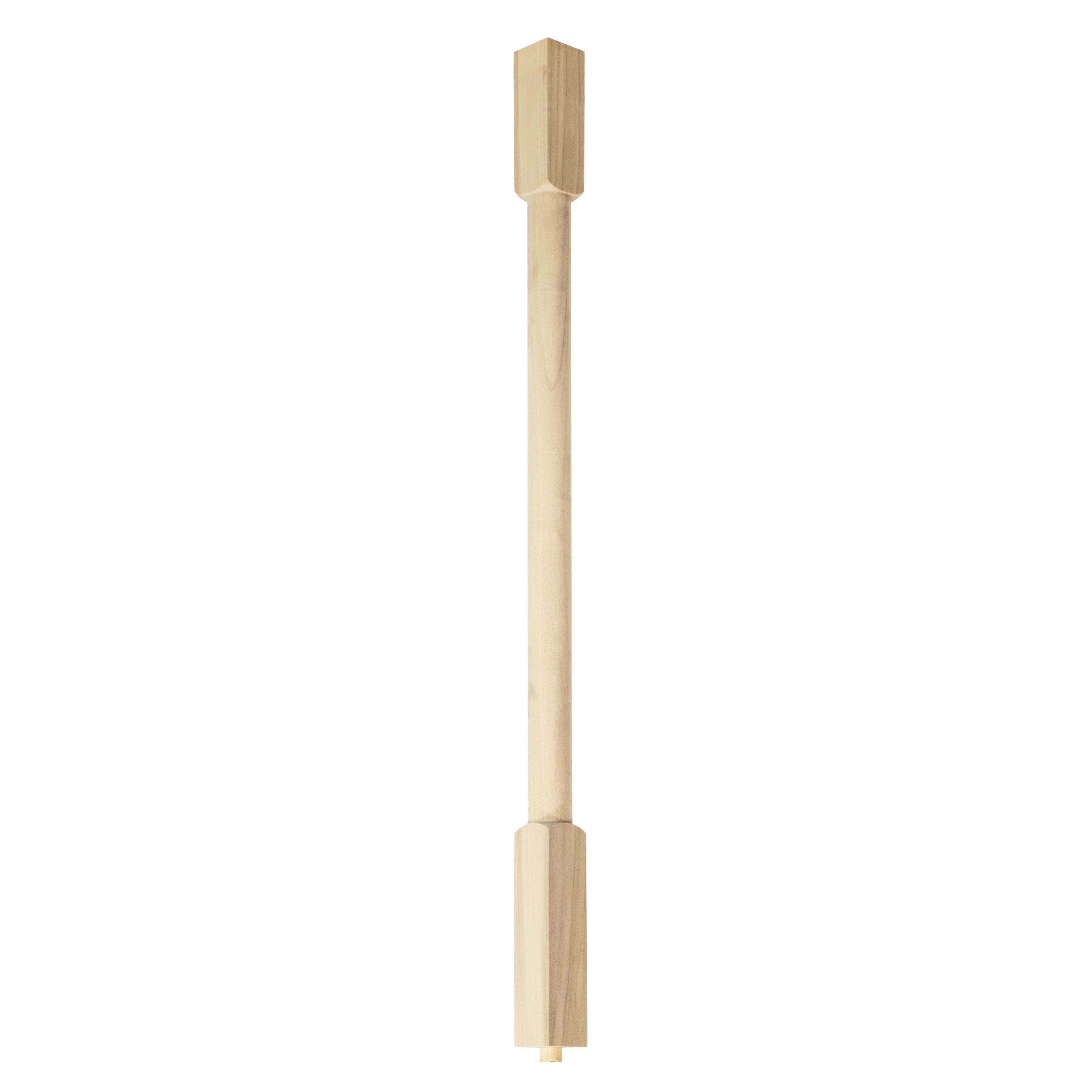 Crown Heritage 452537035 35-in x 1.75-in Craftsman Unfinished Poplar Square Top Turned Stair Baluster