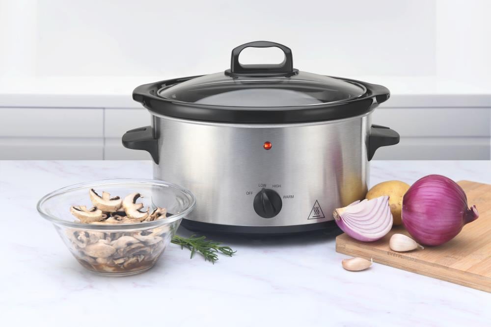 Crock-Pot® - 3.5-Quart Slow Cooker - Stainless-Steel/White – Eagle Depot