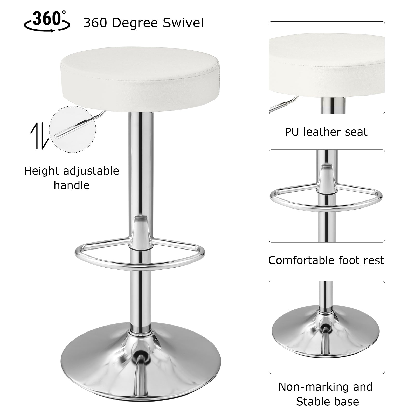 Boyel Living HYSN-66622WH-1 stools - View #7