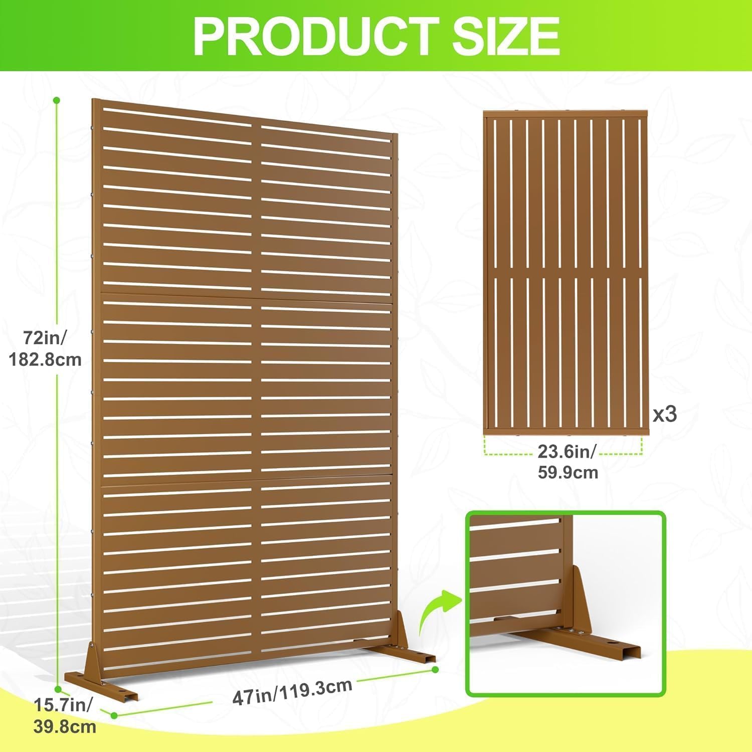 GAOMON LSPPJOK-0PZD4Q6XGS Outdoor-Privacy-Screen - View #2