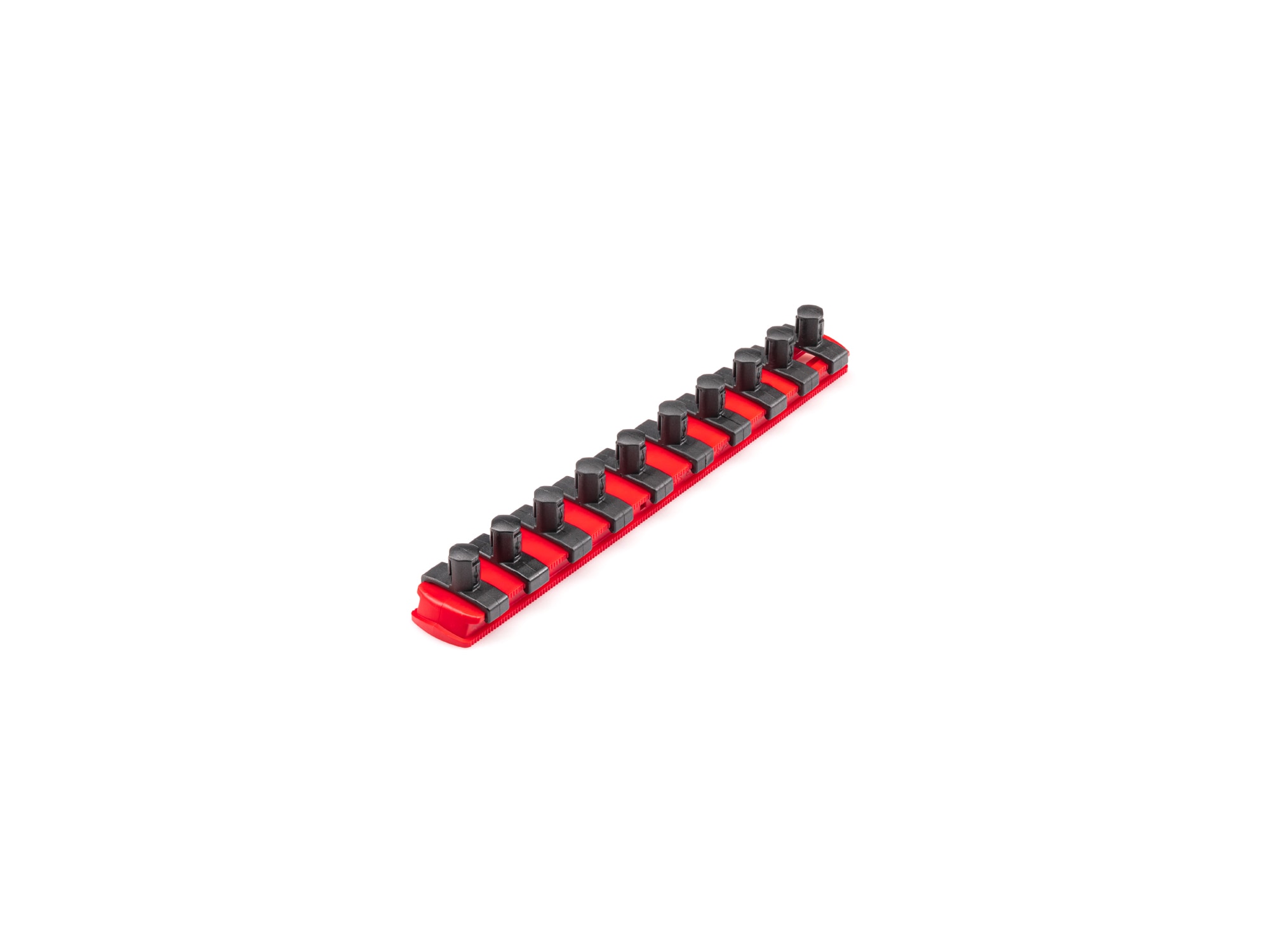 TEKTON OSR11110 Plastic Socket storage - 3/8 in drive x 8 inch socket rail with 10 clips
