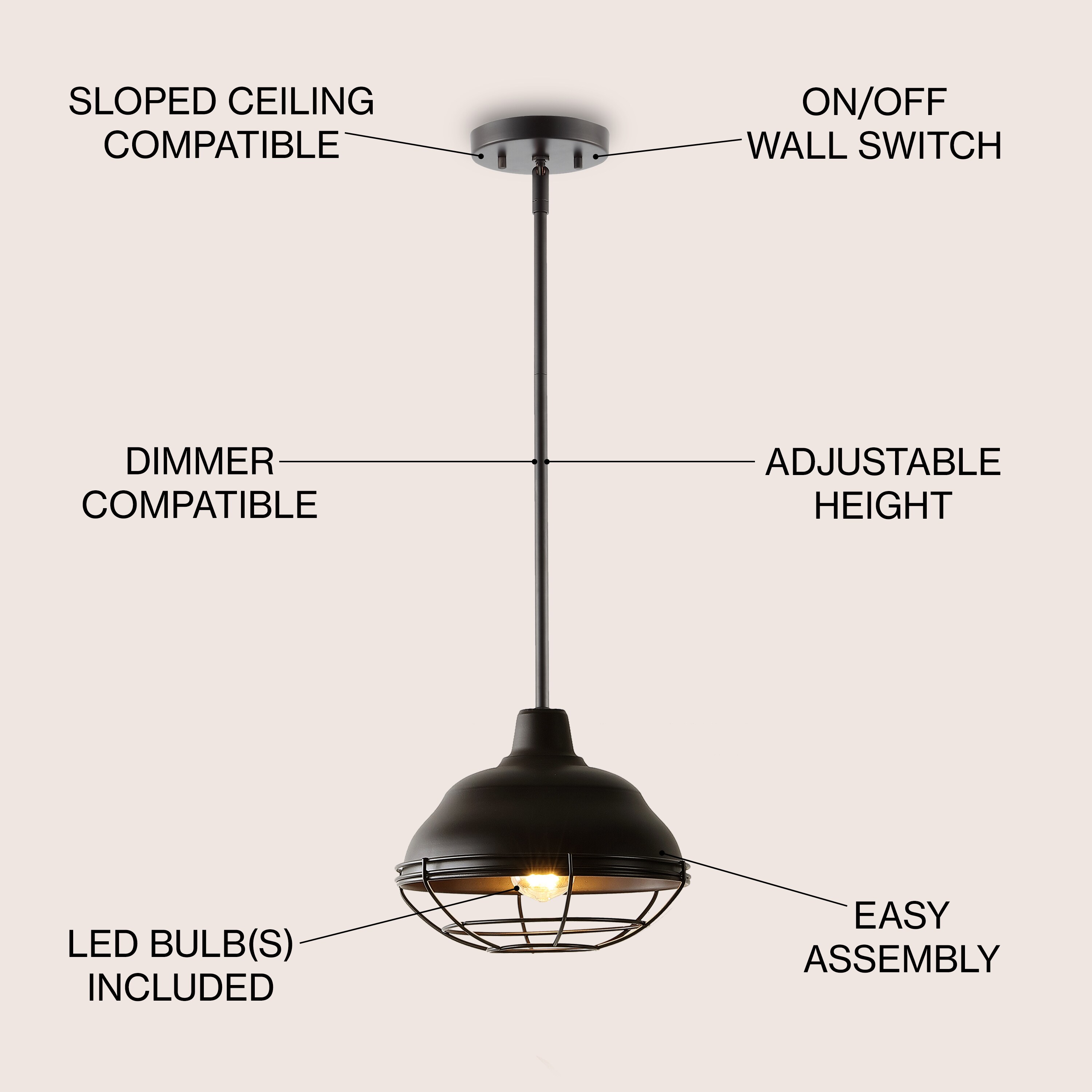 JONATHAN  Y JYL1118A Pendant-Lights - View #3