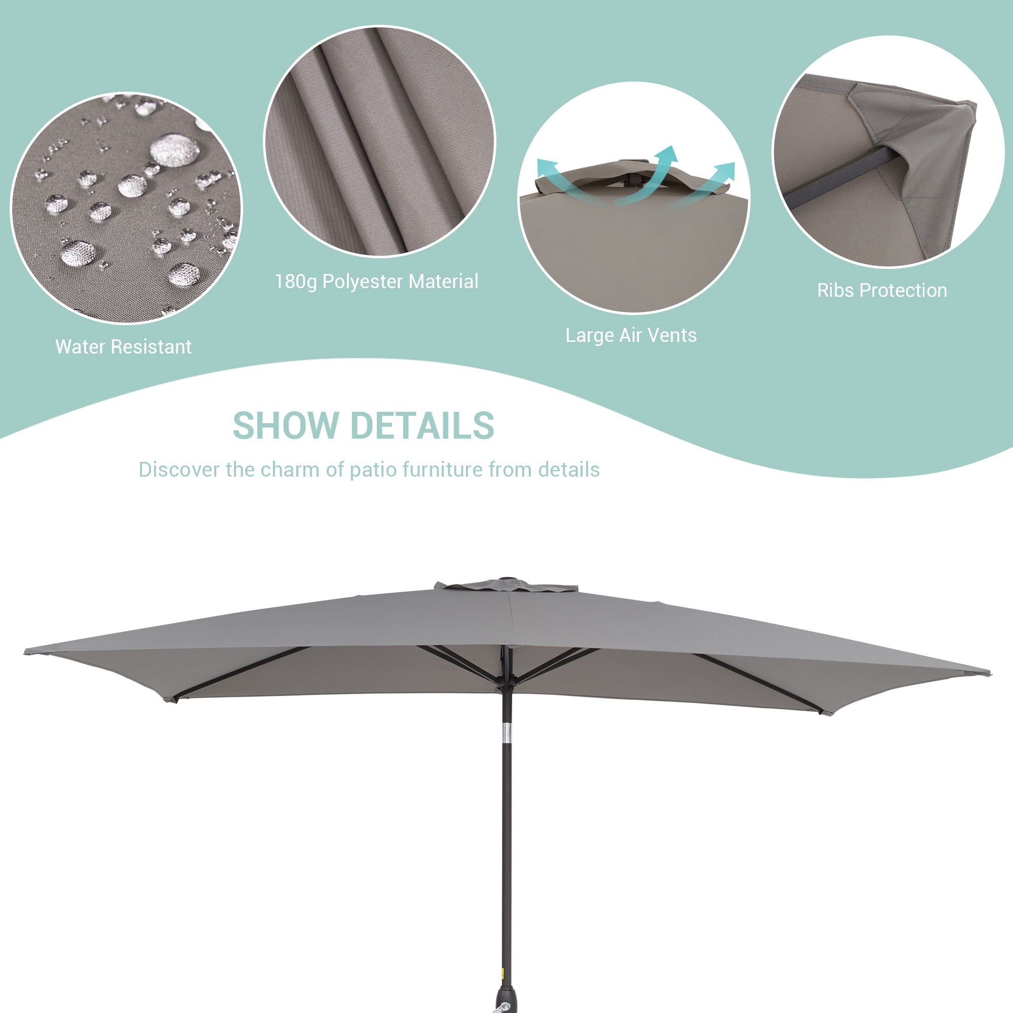 Sonkuki SD-TJLED23GY Umbrellas-2 - View #5