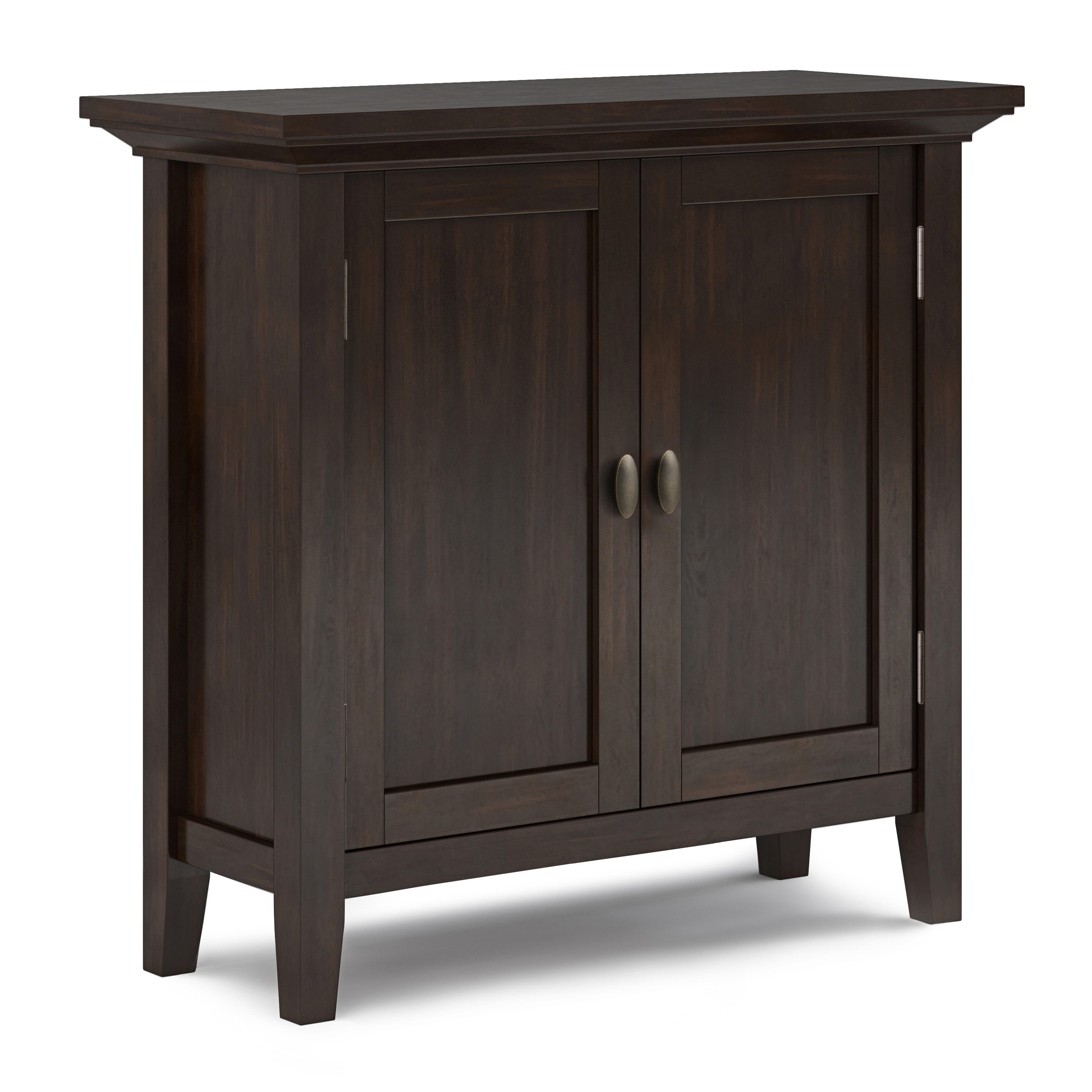 Simpli Home AXCRED14-BRU Redmond Brunette Brown Transitional Wood Media Cabinet